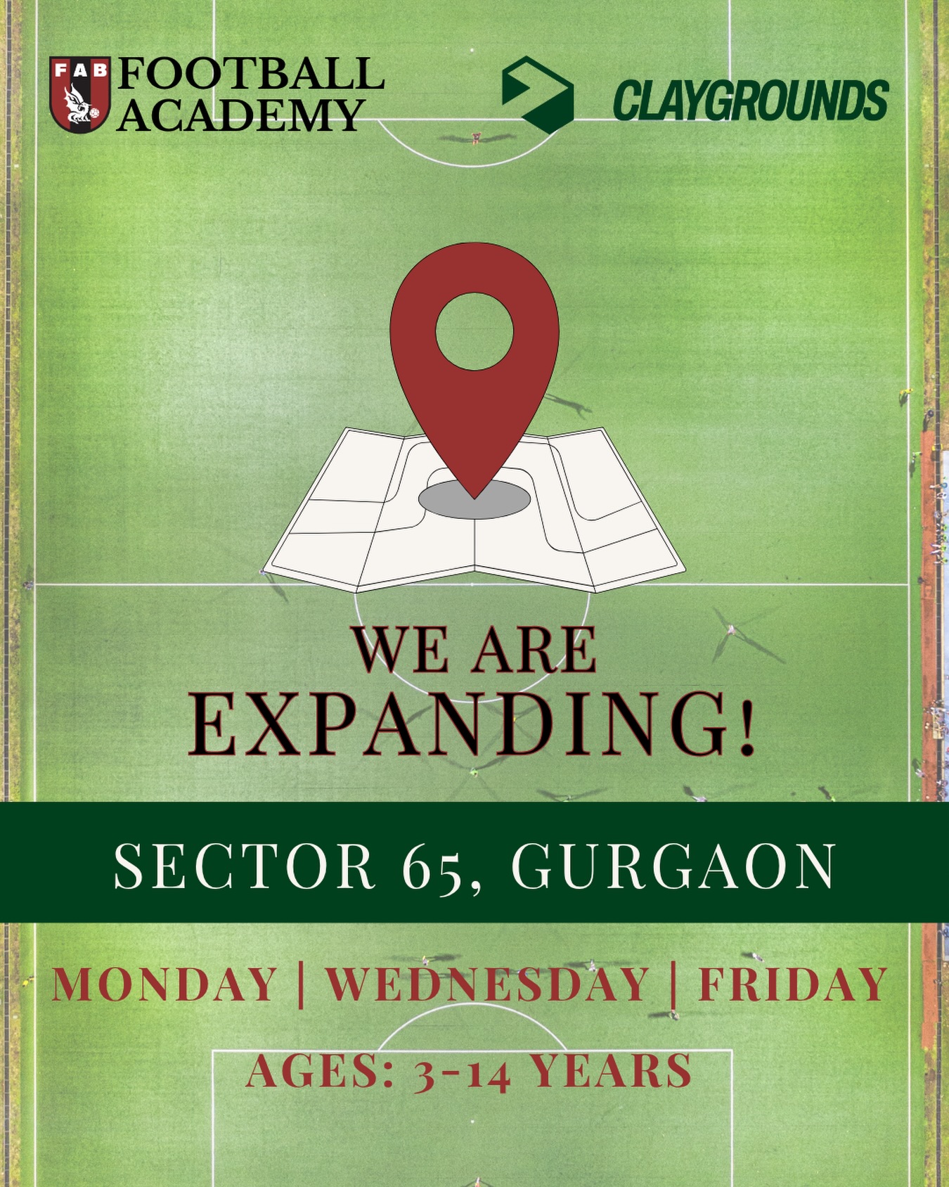 Sector 65, Gurgaon, here we come! We are proud to announce our new location, in association with @claygrounds.official! We look forward to seeing you all there!
#football #soccer #footballacademy