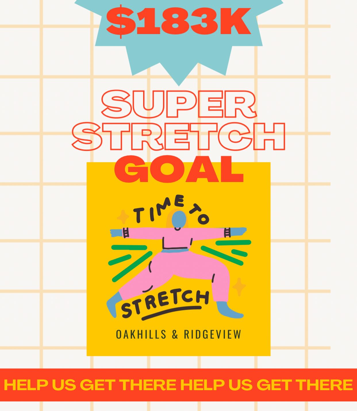 🚨 We’re in the FINAL STRETCH! 🚨
Our Fun Run / Color Run was an incredible day full of energy, laughter, and COLOR 🌈 — and now we’re so close to reaching our SUPER STRETCH GOAL!
There are only 4 days left in our fundraiser, and every single donation helps us get closer to the finish line 🏁
If you’ve been meaning to donate, now is the time! And if your family or friends supported our students last year but haven’t had a chance yet this year, we’d love your help spreading the word 💛
Let’s finish strong and show what our school community can do when we work together!
💥 Can we make it to our SUPER STRETCH GOAL?
🎯 Let’s do this!