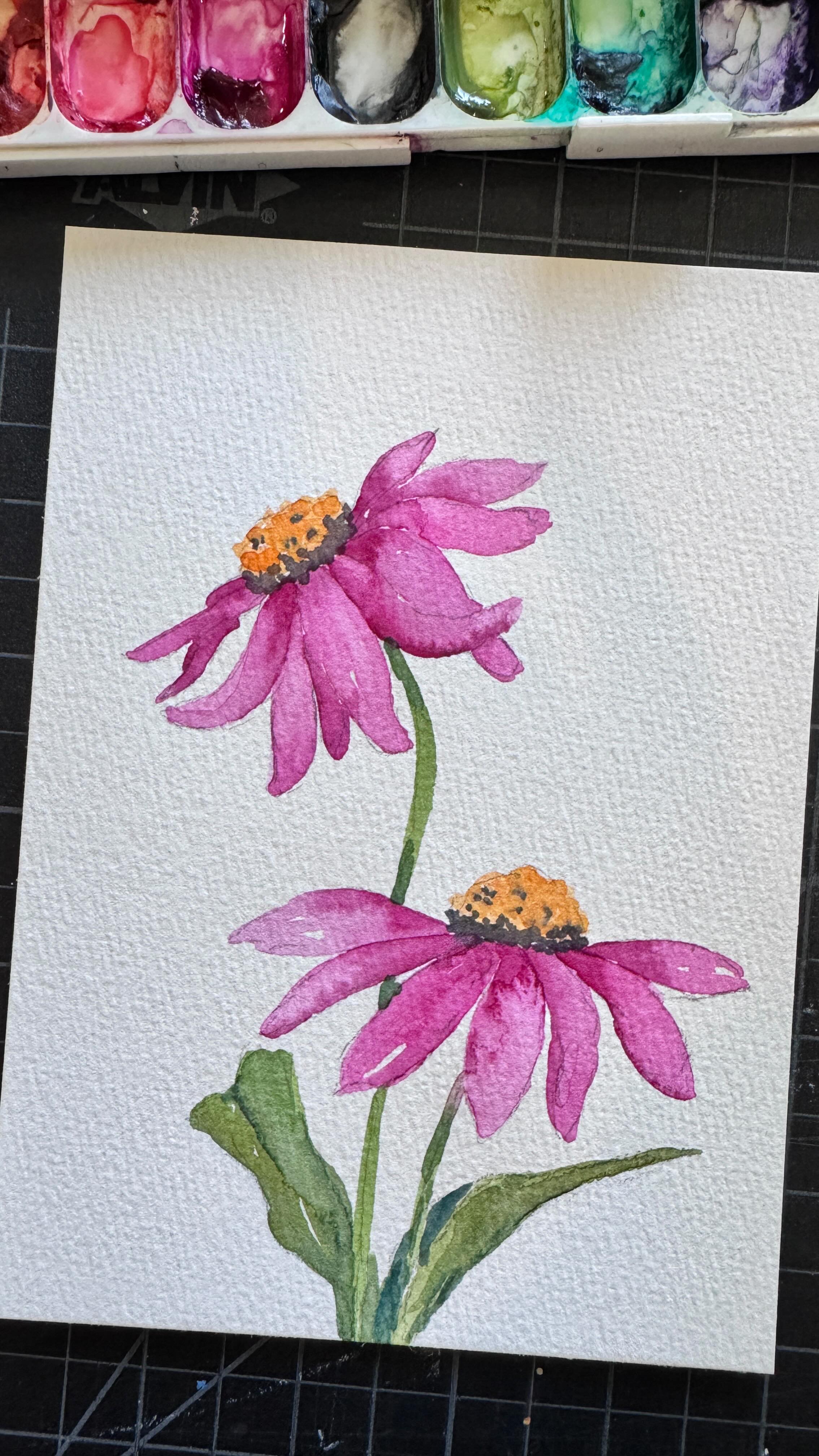 Favorite color flowers 🥰
#watercolorart #watercolor