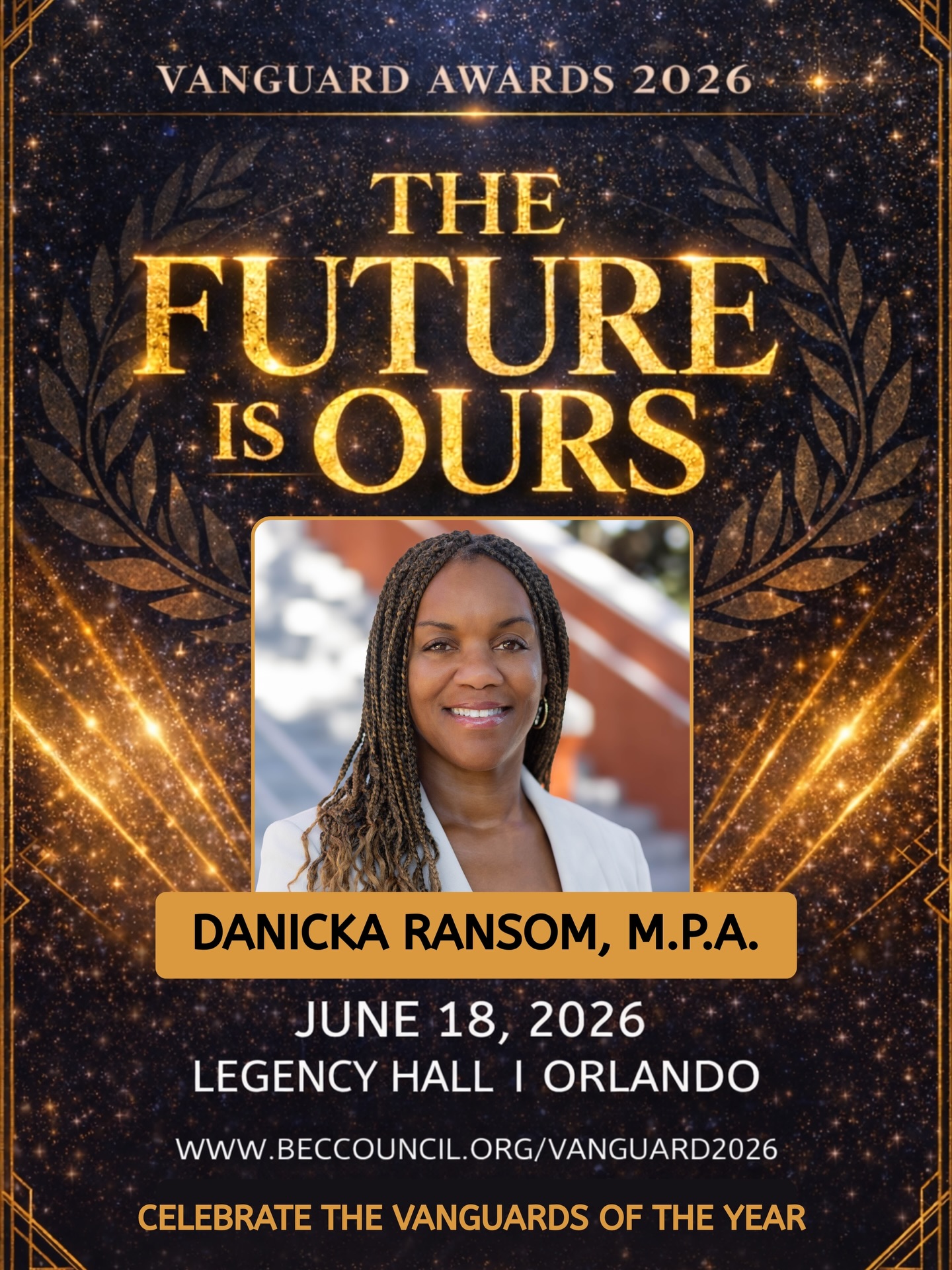 We are proud to honor Danicka Ransom, M.P.A. as our Vanguard of Community Progress & Equity at the 2026 Vanguard Awards.
With over 25 years in public service and 20 years right here in Osceola County, Danicka has helped lead the programs that stabilize families, strengthen neighborhoods, and expand opportunity across our community. From housing to homelessness prevention, from veteran services to support for seniors and families, her leadership touches every corner of what it means to care for people.
She oversees critical programs that bring real resources into our community, including CDBG, HOME, Section 8, and more, making sure those dollars turn into real outcomes for real people.
Danicka leads with vision, but she also leads with heart. Whether she is building partnerships, advocating for vulnerable populations, or showing up for children and families beyond her role, her commitment runs deep.
Join us as we celebrate Danicka Ransom and a powerful group of leaders who are creating real change in our community.
Secure your table or ticket today:
www.beccouncil.org/vanguard2026
Be in the room. This is what community impact looks like.