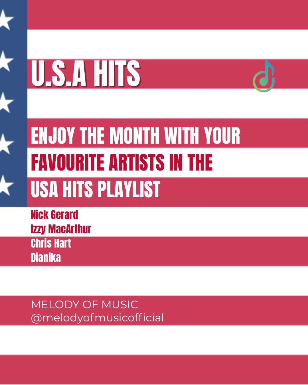 Music moves fast — so do we 🔁
The Melody of Music USA Hits updates monthly.
Lock in. Press play.
#MelodyOfMusic #USAHits #PlaylistUpdate #FreshFinds #MusicDiscovery
