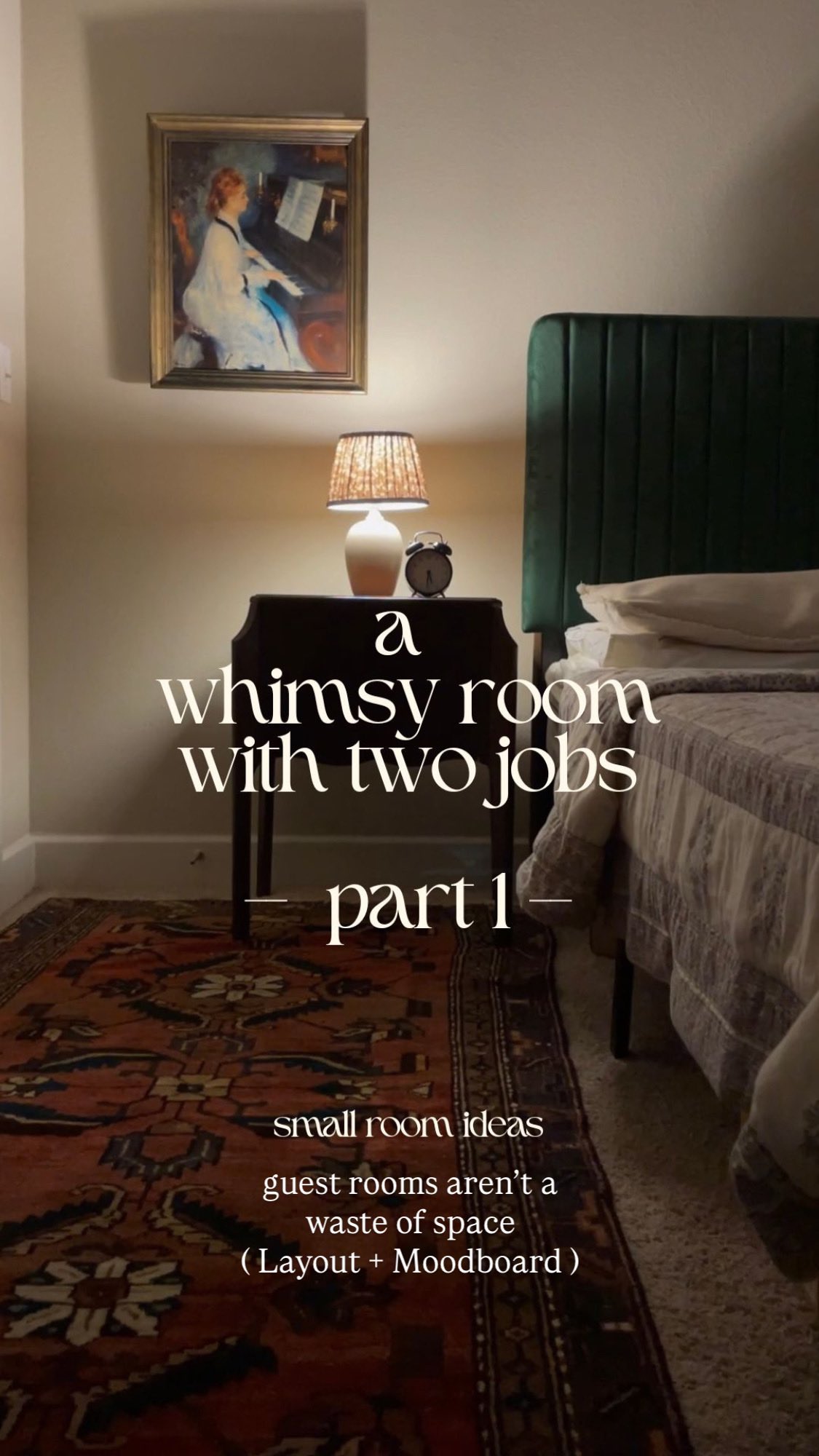 ways I find space at home instead of moving ~
I think guests rooms are a waste of space and so I’m putting ours to the test with this project - turning it into a shared toddler + guest room ✨
👇🏼 Here’s where your home might have hidden potential:
1. Look at each room in zones
sleep, play, storage, etc. Could one space do double duty?
2. Use multi-purpose furniture
pieces that serve more than one function save space and add flexibility
3. Use vertical space
think tall cabinets, shelves, or storage that clears the floor and keep things organized
Do you struggle with finding more space at home?
follow along @collectedspaces_ as I transform this rental bedroom into a whimsical shared room without any reno (no demo)
with @oneroomchallenge ~
#orcat #oneroomchallenge #rentalmakeover #whimsicalbedroom #kidsroominspirations