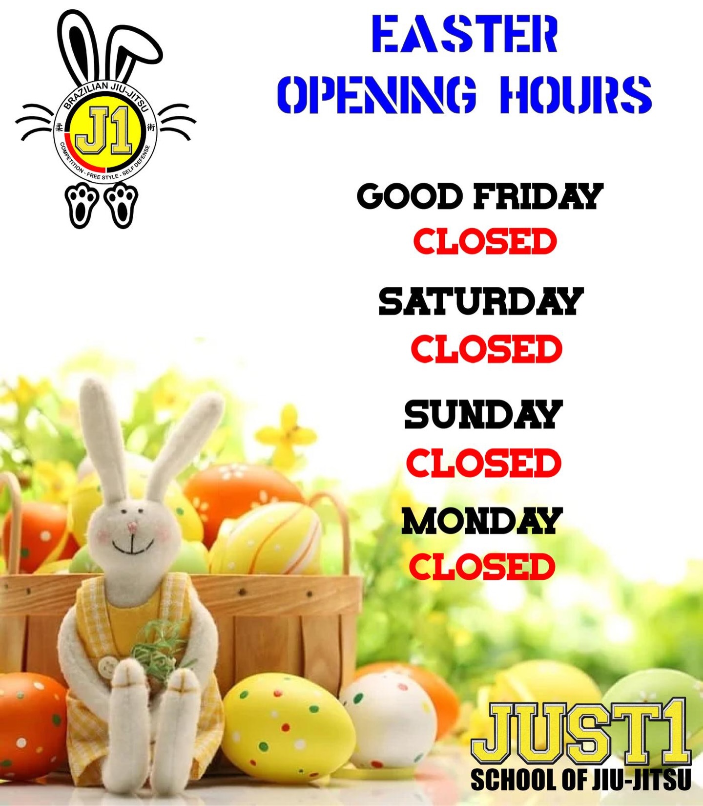 Happy Easter, team! 🐣 May this season renew your strength, sharpen your skills, and remind you that just like in Jiu-Jitsu, growth comes from persistence, resilience, and never giving up. 🥋💪 OSS
Just1BJJ #just1bjj #happyeaster #jiujitsuforeveryone