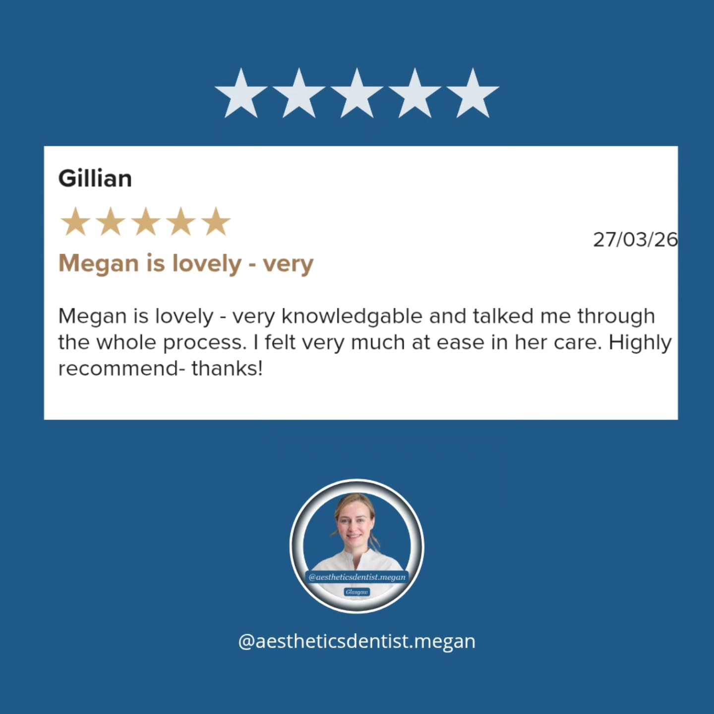 Some recent reviews! Swipe across 👉
Whatever location you visit me at, it's your safe space. I look forward to seeing you!
Megan x