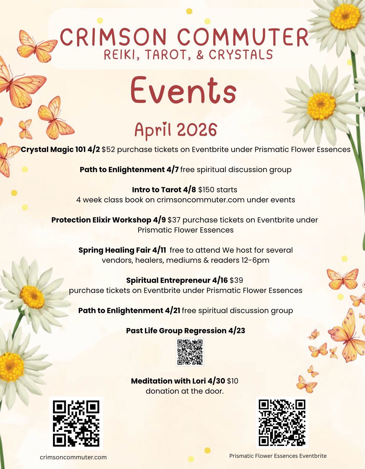 So many amazing events happening this April at Crimson Commuter!