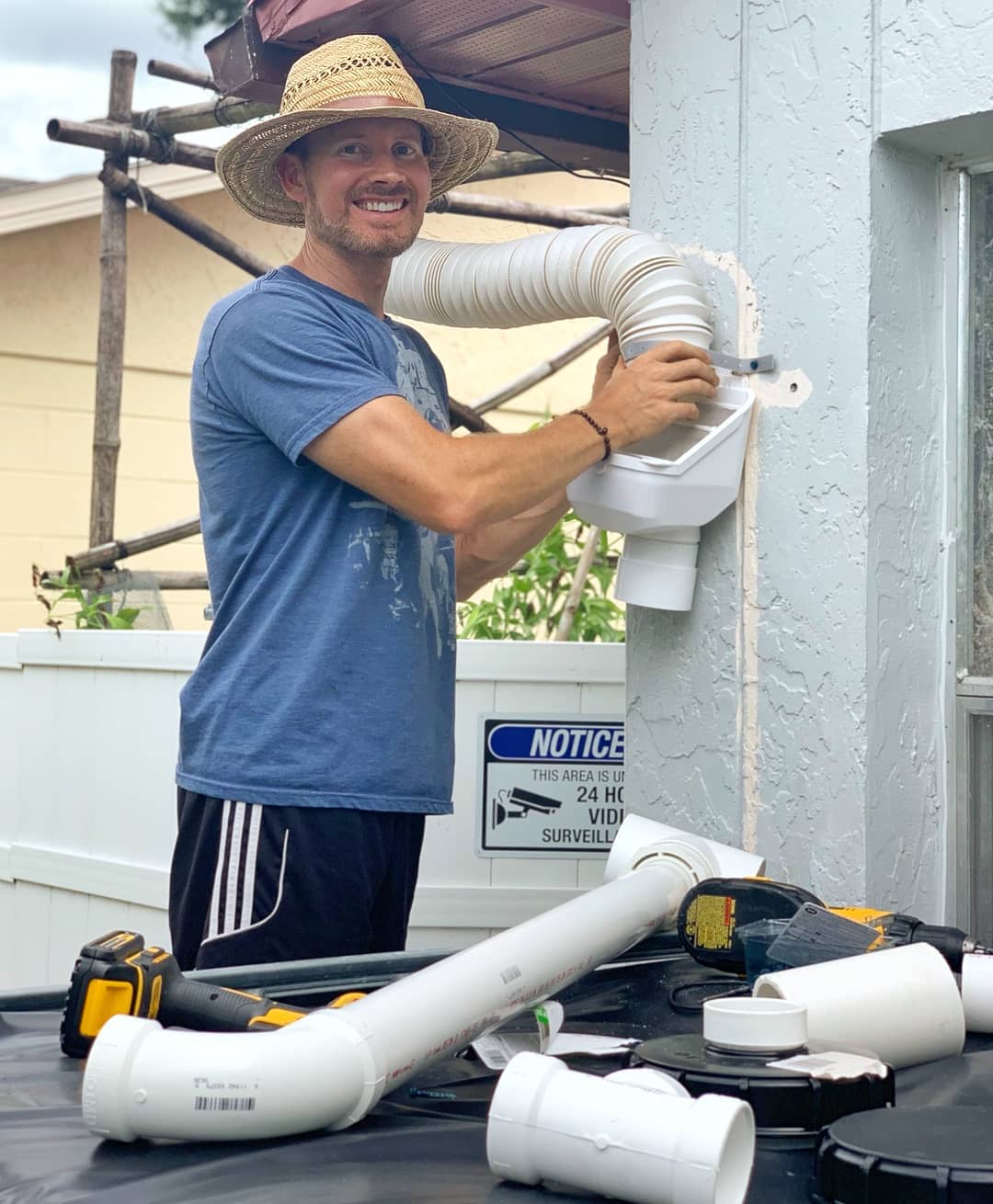 This week, I installed a 550 gallon rainwater catchment system at the house with help from my non-profit @orlandopermaculture. I plan to attach it to my automated drip irrigation system. Rainwater collection is a great way to capture fresh rainwater for the garden, lower water bills, and reduce stormwater runoff. I will be posting a video soon of the whole process! #rainwaterharvesting #rainwatercollection #rainwater #permaculture #resilience #sustainability #stormwater #watercollection #watercatchment #rainwatertank #rainwatertanks #watertank