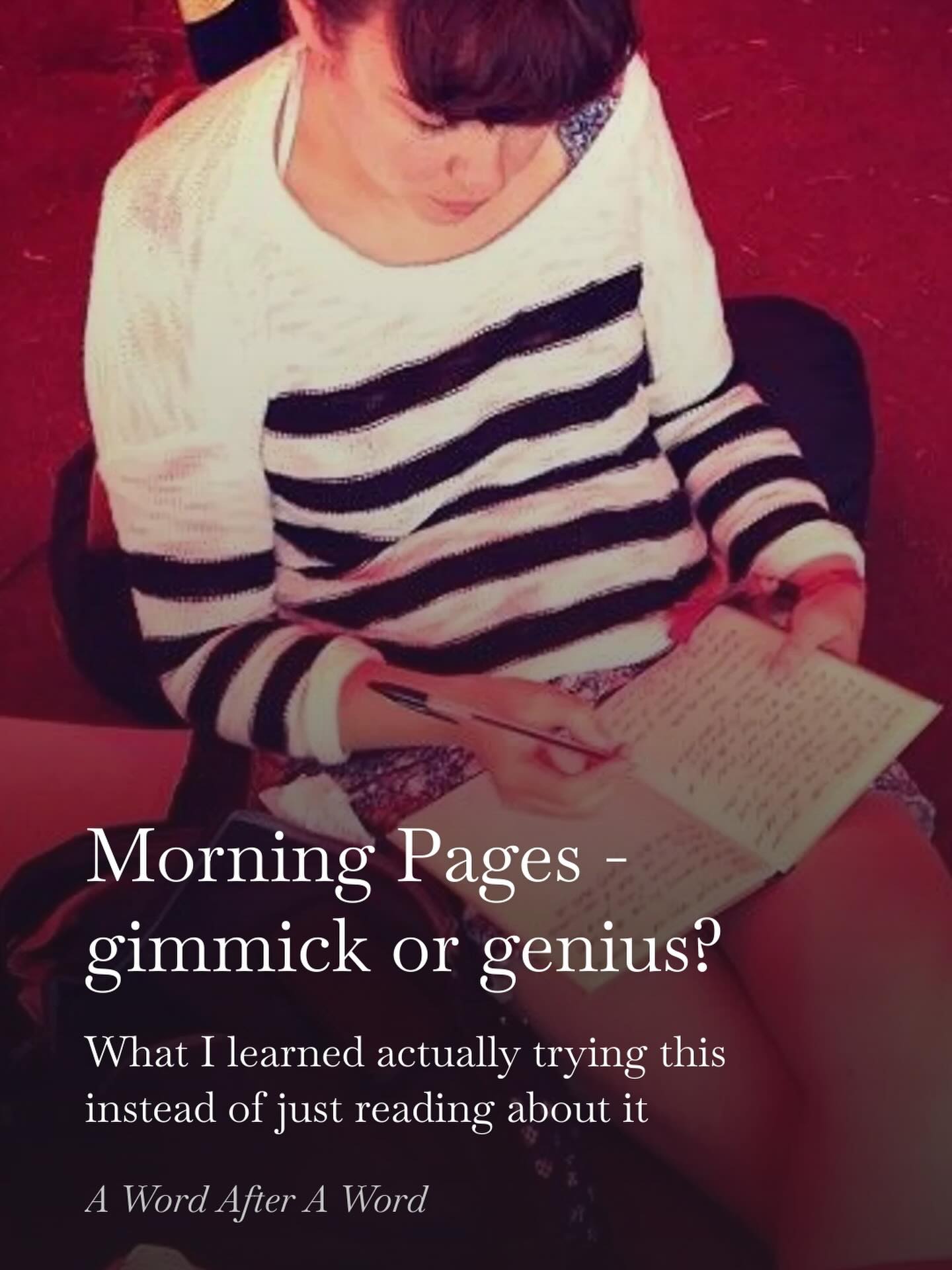 New Substack! About what happened when I finally did try morning pages. Link in bio #writing #creativity #artistsway #writerslife