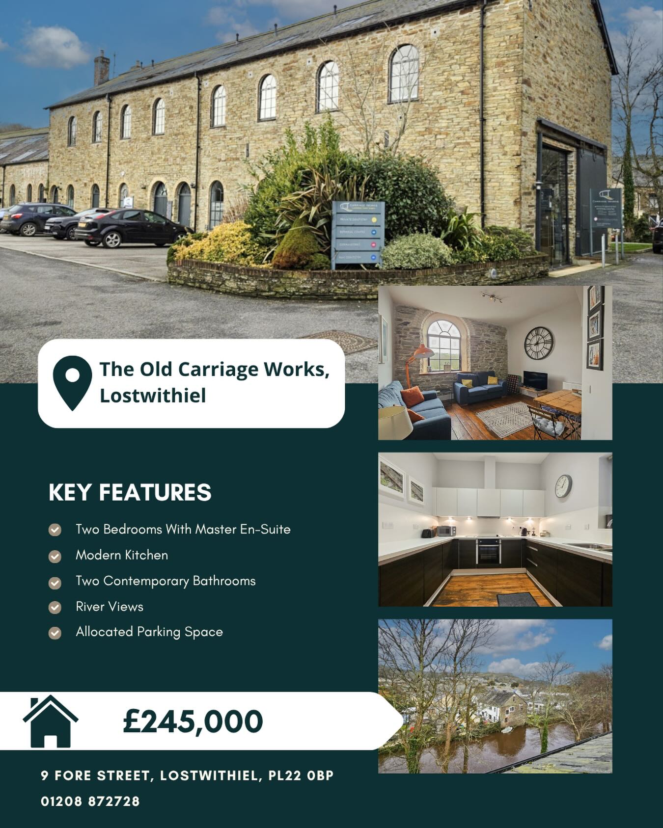 🙌 NEW PRICE 🙌
📍Flat 6 The Old Carriage Works, Lostwithiel
🏠 £245,000
Located in one of Lostwithiel’s most sought after developments, this beautifully presented two bedroom loft style duplex apartment is set within the prestigious Brunel Quays, formerly the historic Carriage Works, and offers a rare blend of heritage character and modern living. Offered chain free, it is an ideal opportunity for those seeking a stylish home or investment in a prime Cornish location.
To enquire about this property, please call our Lostwithiel Branch on 01208 872728 📞
#cornwallliving #cornishestateagents #propertiesforsale