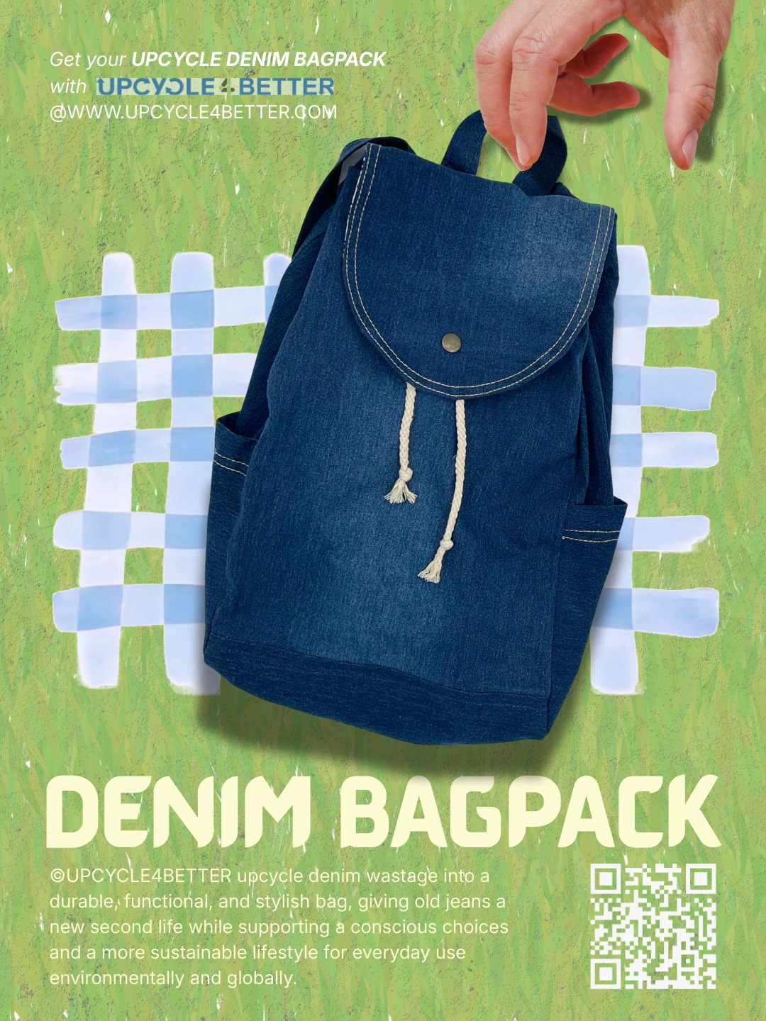 Your bag can carry more than just your essentials — it can carry a purpose too ♻️
Our U4B Denim Bags are made from upcycled denim, giving old jeans a second life while reducing textile waste. Durable, stylish, and sustainable — the perfect everyday bag.
Choose fashion that cares for the planet 🌱
🛒 Shop now: www.upcycle4better.com/shop-1
📌 Note: Actual product may vary in color and pattern due to its upcycled nature.
#Upcycle4better #U4B #BetterTogether #UpcycleMovement #ChangeThroughReuse #InspiredToUpcycle #FutureIsUpcycled #recycling #recycle #upcycling #sustainability #zerowaste #ecofriendly #reuse #plasticfree #circulareconomy #sustainablefashion #recycledfashion #fashionrevolution #slowfashion #diyfashion #textilerecycling #FYP #Love #ReduceWaste