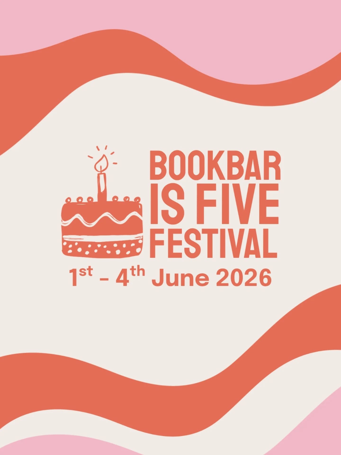 BOOKBAR IS FIVE FESTIVAL TICKETS ARE ON SALE NOW 🎂🎉🥂
This week marks five whole years of bringing people together through books, so we had to celebrate. In honour of the occasion, we're putting on the BookBar Turns Five Festival: four events in four days, celebrating the best of BookBar.
From a Booker Prize winner, not one but two of the authors of our annual Book of the Year, and some debut faces, there's something for everyone in our birthday programme, which will be hosted across both our shops.
Head to our website to find out more, and book your tickets now.