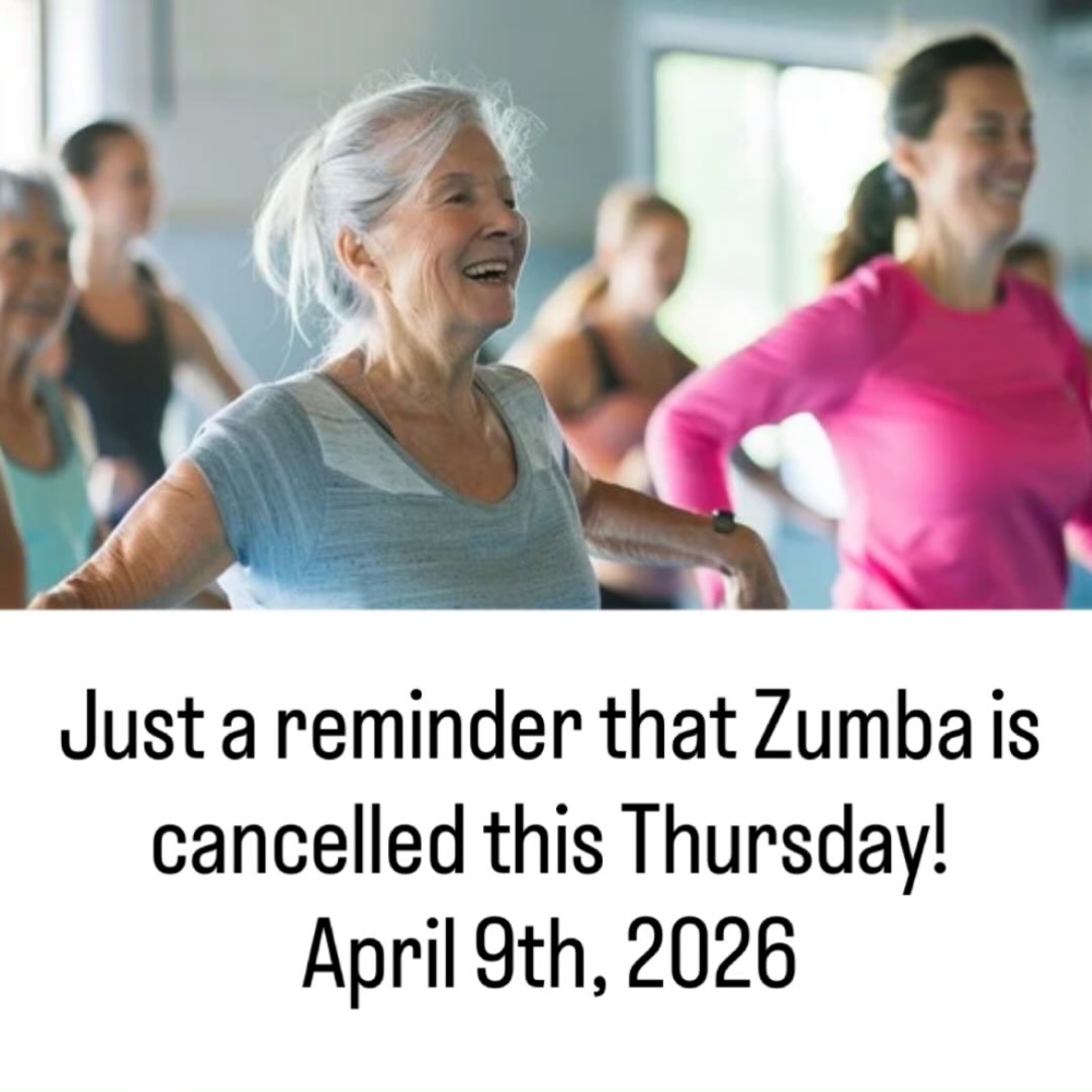 Just a reminder, there is no Zumba class this Thursday. All other classes are running as usual 🩵