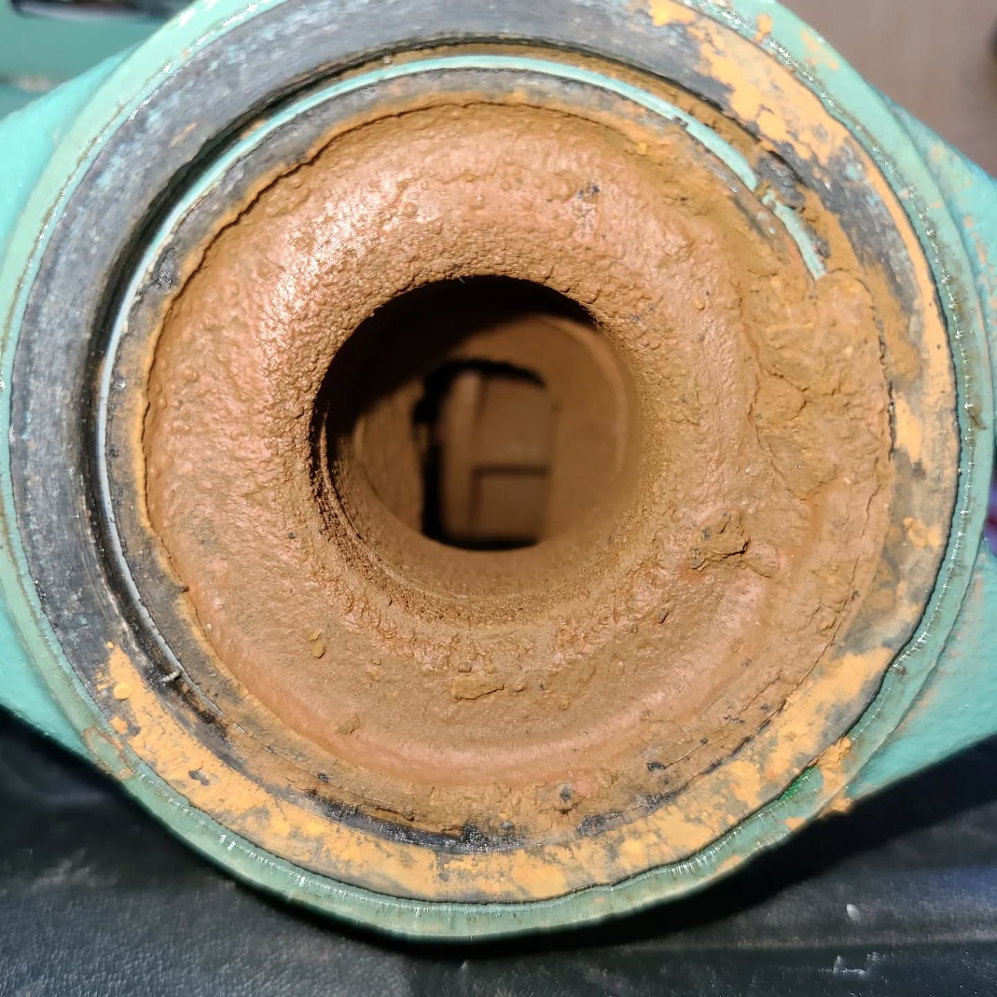We cannot stress the importance of proper hydronic piping installations!
Seen here is a pump that prematurely failed due to cavitation.
Always pump away from your expansion tank. Ensure the point of no pressure change is properly piped in from your water feeder.
A properly designed and installed hydronic heating (boiler) system will last 3x longer than those installed by the lowest bidder.
Key here is air separation, micro bubble removal, pipes in properly!