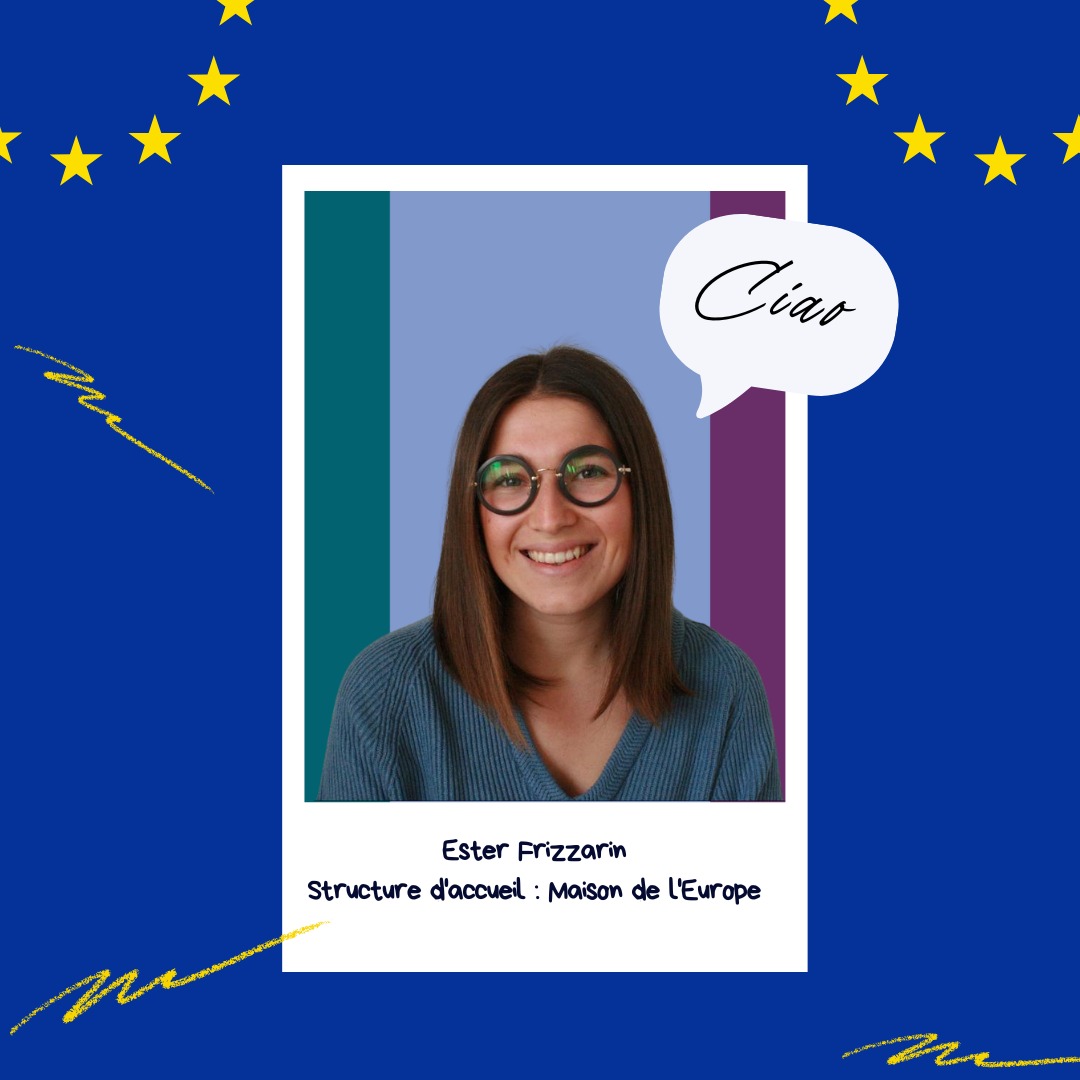 Nous avons le plaisir d’accueillir une nouvelle volontaire à la Maison de l’Europe !
Elle nous vient d’Italie, apportant avec elle enthousiasme et énergie.
Au cours des prochains mois, elle rejoindra notre équipe pour contribuer à nos projets et partager son expérience européenne.
Bienvenue Ester !