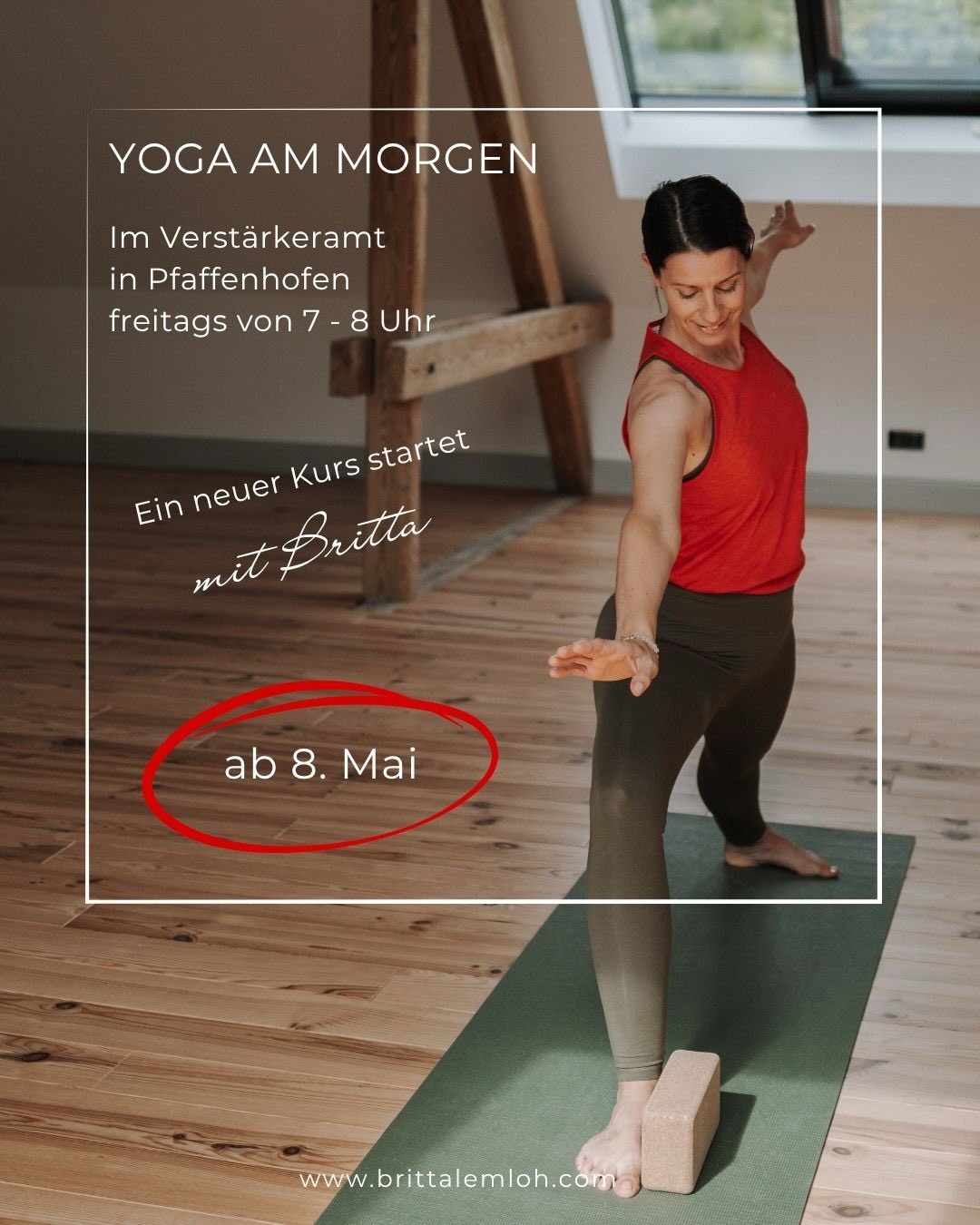 Neuer Yogakurs ab 8. Mai ☀️
Freitagmorgen, früh aufstehen… ja, manchmal braucht es Überwindung.
Aber dieses Gefühl danach? Unbezahlbar. 💛
Energie und gleichzeitig Gelassenheit, genau so starten wir gemeinsam in den Freitag.
Wenn du dir einen bewussten Start in den Tag wünschst, dann komm gerne dazu.
Wir sind eine wundervolle Gruppe und haben noch einen Platz für dich.
Und das Beste! Die ruhige Atmosphäre im Verstärkeramt, perfekt für ein tiefes und entspanntes Savasana. ✨
🧘♀️ Für alle Level geeignet
📩 Anmeldung per PN oder Mail an kontakt@brittalemloh.com
Ich freue mich auf dich 🤍
#yoga #yogakurs #freitagmorgen #morningyoga #yogainpfaffenhofen