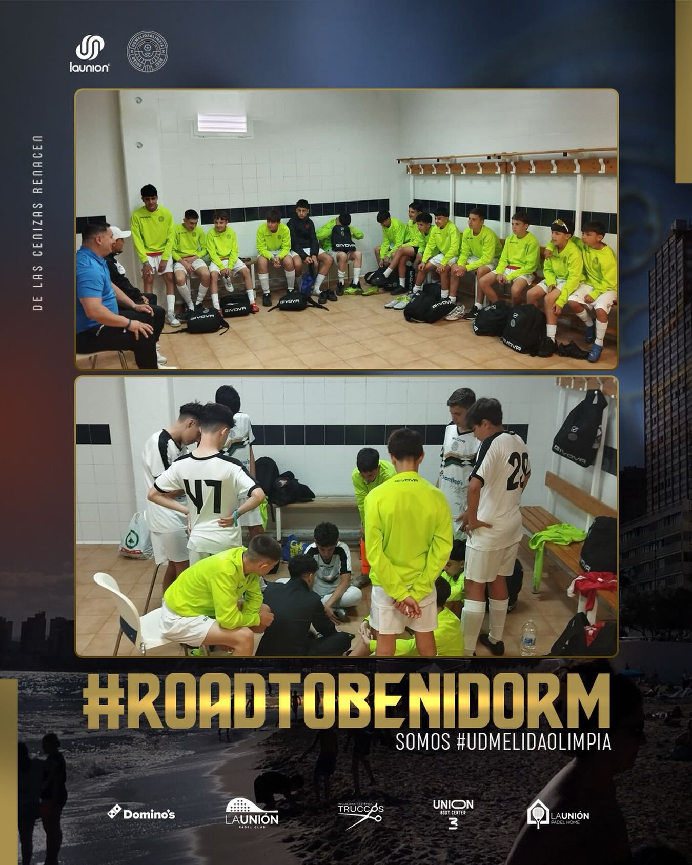 Donde todo empieza. 🏟️ Más que un equipo, somos una familia preparándose para el siguiente reto. Cada charla, cada entrenamiento y cada momento en este vestuario nos acerca más a nuestra meta. 🤜🤛
¡Seguimos con todo en el #RoadToBenidorm! 🌊⚽️
Somos #UDMelidaOlimpia 🔵⚪️