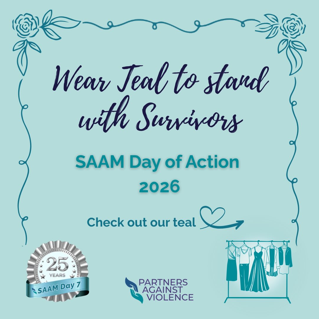 Day of Action: Today, we wear teal to stand in solidarity with survivors in this nationwide call to action. #day7 #30daysofsaam2026 @nsvrc #supportsurvivors #dayofaction #wearteal