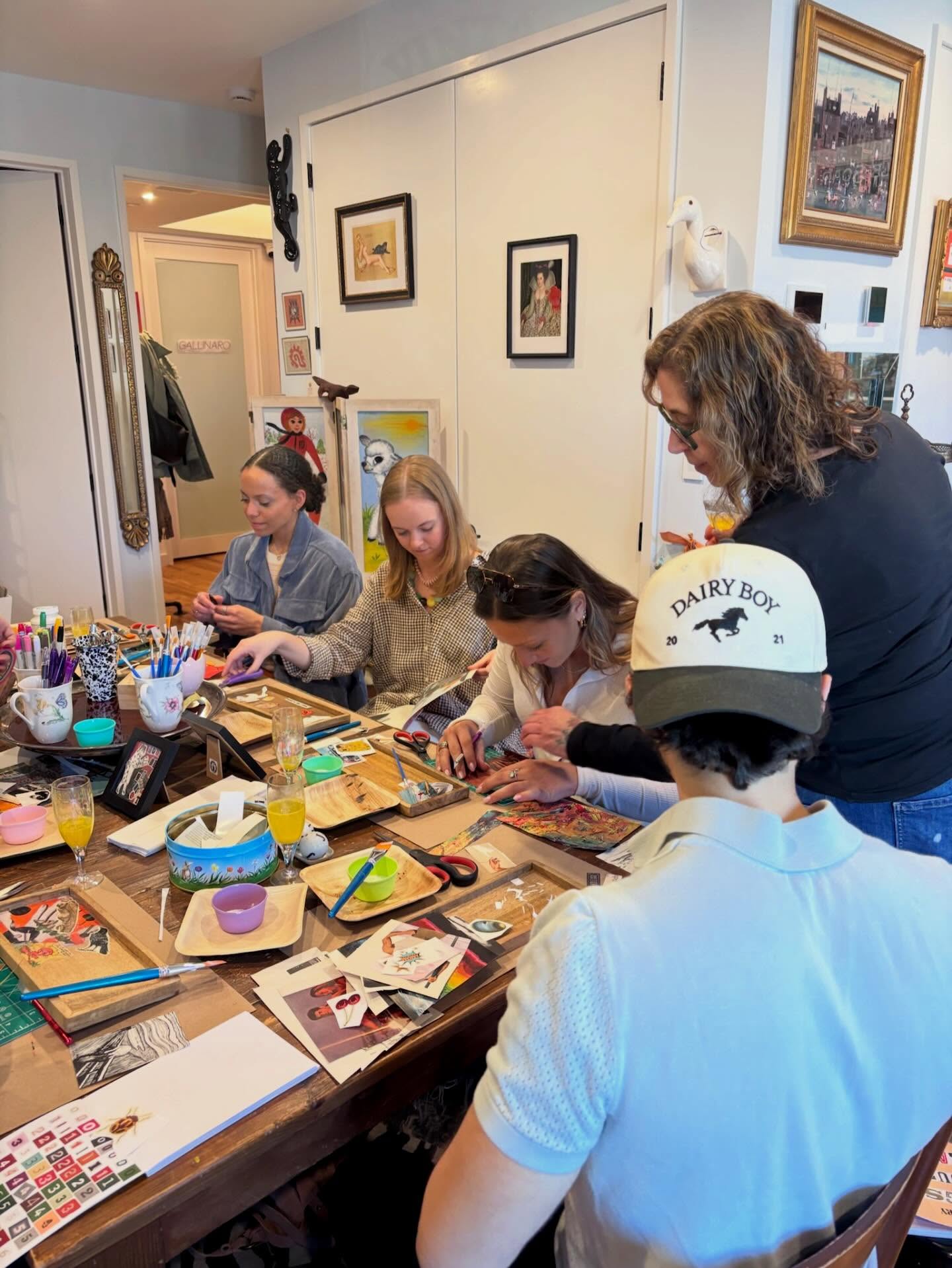 April 30th 6-9pm
Sound Artifacts Vintage
66 W Park Ave, 2nd FL, Long Beach
Come join us for a night of crafting where you will learn the art of decouppage/collage and create your own collaged wooden tray to take home. No experience necessary, just bring an open mind and willingness to learn collage (don’t worry it’s so easy and fun!). We will guide you through the steps to create a beautiful collaged tray using scissors, glue and vintage ephemera.
Light bites and drinks provided.
Studio Nights Fee: $60/person
Includes all materials, snacks and private shopping.
To register and pay, email info@soundartifactsvintage.com
Space is limited. Reserve your spot.
COME HAVE FUN!