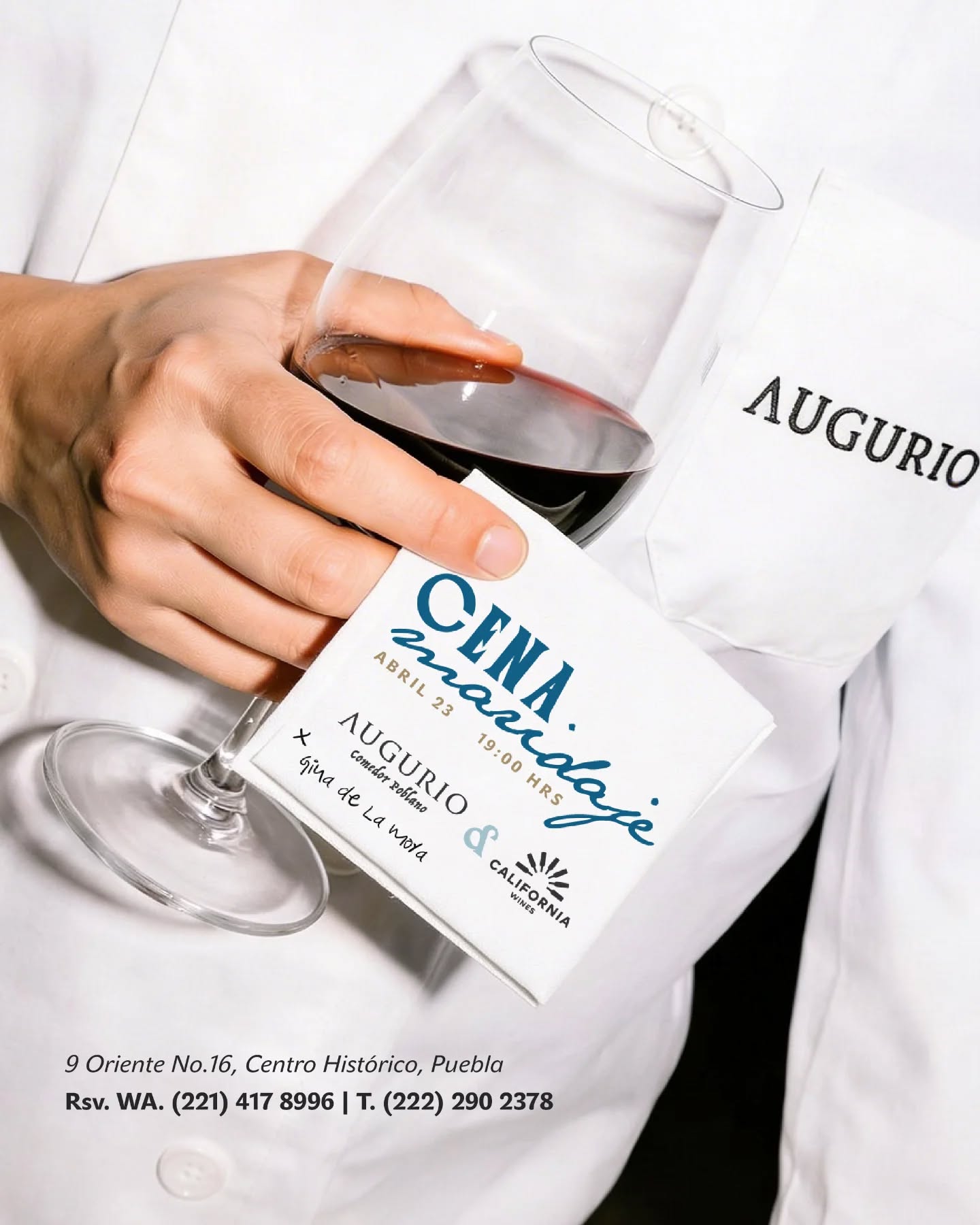 cena maridaje especial, guiada por la sommelier @sommelierginadelamora quien nos llevará a descubrir los matices y la personalidad de los vinos de @californiawines.mx 🍽️🍷
Cada tiempo del menú ha sido pensado para resaltar los sabores de nuestra cocina y encontrar el equilibrio perfecto entre plato y copa. ✨️ 23 de abril · 19:00 hrs.
Reserva tu lugar y sé parte de esta experiencia.