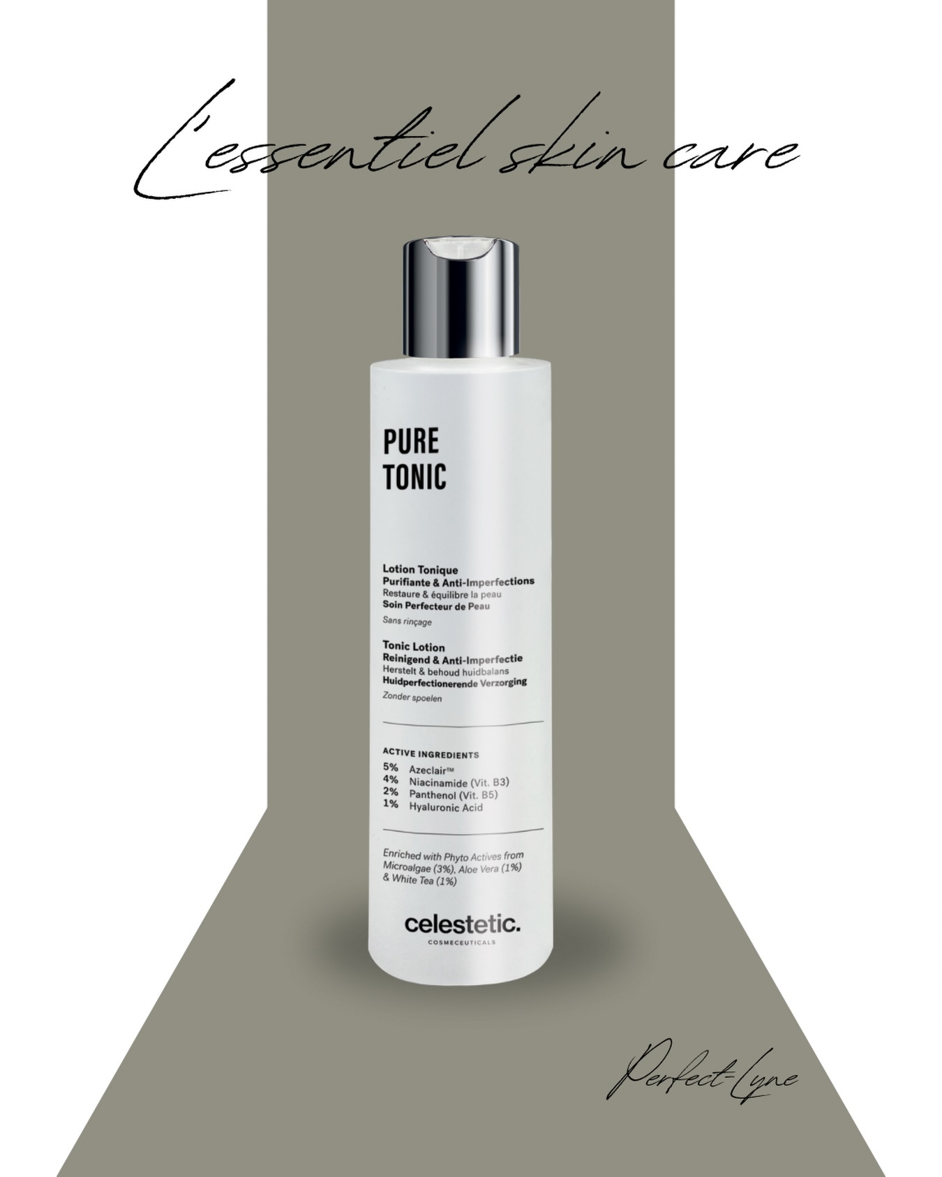 Pure Tonic : une étape essentielle dans votre routine
Le Pure Tonic de chez Celestetic ne se limite pas à une simple lotion.
Il complète le nettoyage, rééquilibre la peau et la prépare à recevoir les soins appliqués ensuite.
Après le rinçage, la peau peut être fragilisée et son pH perturbé.
L’utilisation d’un tonique permet de restaurer cet équilibre et d’optimiser l’efficacité des sérums.
Résultat : une peau plus nette, plus fraîche et plus réceptive aux soins.
Un geste simple, mais indispensable pour une routine réellement efficace.
#perfectlyne #centreesthétique #skincare #peeling #celestetic