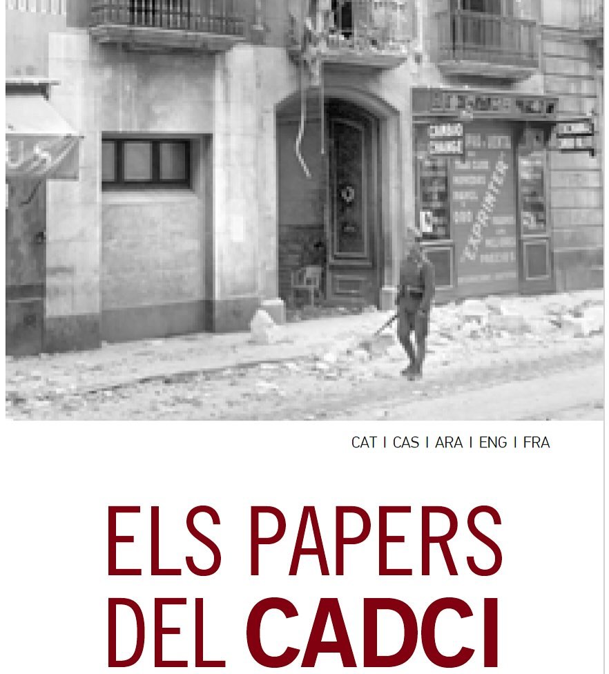 Expo a Montjuïc el 2014 sobre el retorn dels papers del CADCI a Catalunya, requisats pel franquisme el 1939 i dipositats a Salamanca (Ajuntament de BCN, 2014).