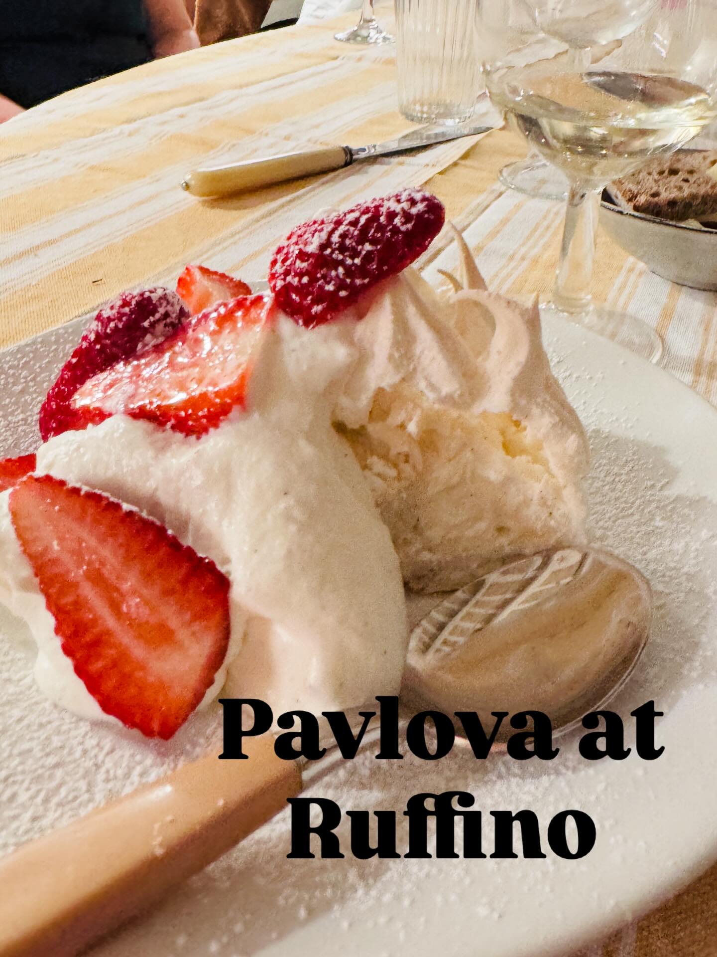 Easter at Ruffino:
Meet the Queen of Pavlova đŁ
Celebrate Easter with us and experience a dessert that is as breathtaking as it is delicious! Our very own Carina is a true masterâthe undisputed Queen of Pavlova.
Her secret? A meringue with a perfectly crisp, paper-thin crust that hides an impossibly soft and creamy marshmallow heart. To complete the magic, it is topped with.
Lightly whipped vanilla cream
Sun-ripened strawberries sourced directly from Calabria đ
The result is a flavor profile that doesnât just taste like an Italian springâit is pure magic.
Did you know...?
While the name Pavlova honors a Russian ballerina, the craft itself has deep European roots. Many food historians believe the technique was born right here in Europe, credited to the Italian chef Gasparini in the 18th century.
At Ruffino, we carry on that heritage with pride and passion. Come and enjoy a taste of historyâand a generous slice of heaven!
A warm welcome to a flavorful Easter at Ruffino!