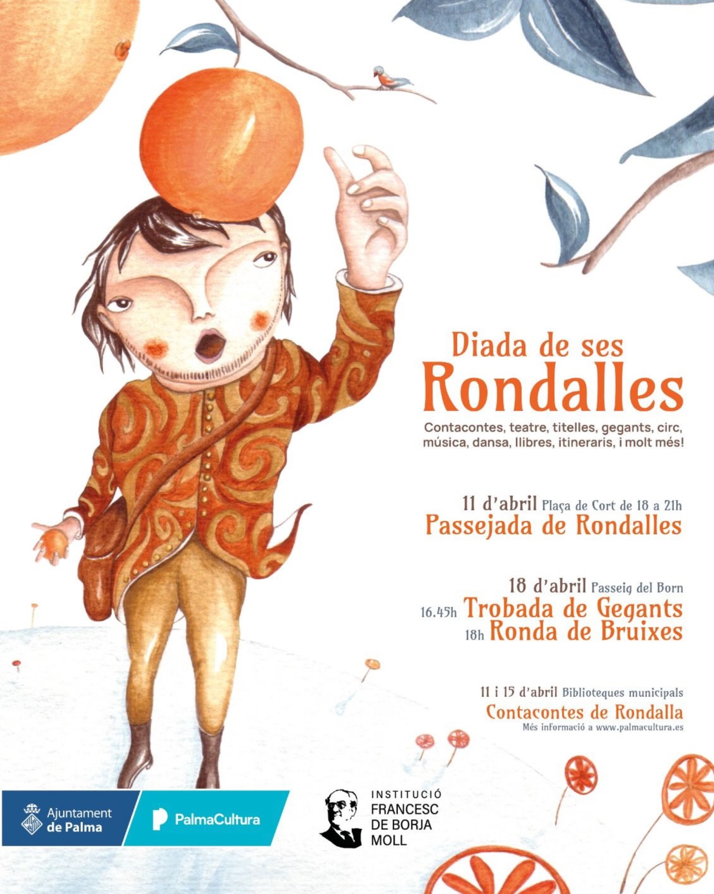 Aquest dissabte 11 d’abril ens trobareu participant a la Diada de ses Rondalles! Vos hi esperam 🥳😸