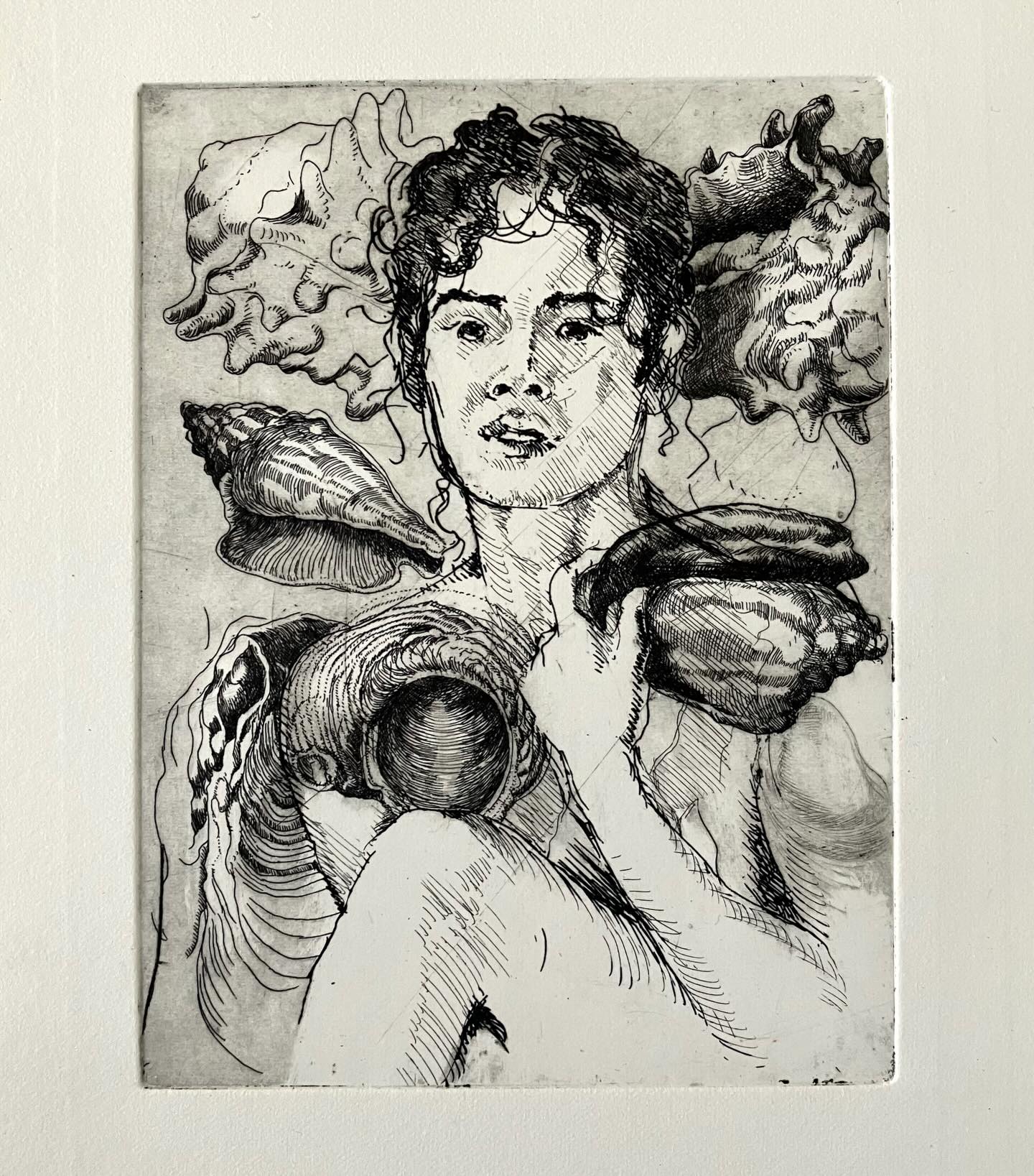 “Et Dieu créa la femme”, ets, 2026. #lifedrawing #printmaking #etching #figuredrawing #botanicalprints