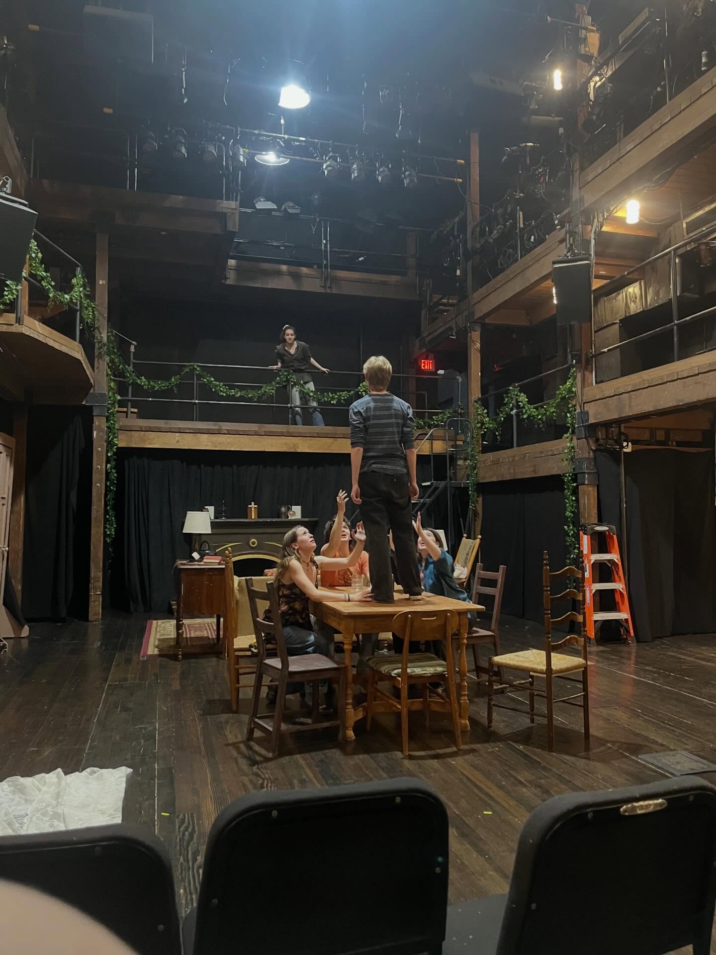 Spring 2026 New Works opens NEXT WEEK! Rehearsals for Doe by Sarah Luczak, directed by Rowen Fisher
🦌
featuring Jamie Alexander Clark, Ellie Levy, Kate Cornyn, Stella Gunn, & Maddie Nellis
🦌
bonus Behind The Scenes ™️ with fight choreographer Bryce Carl!