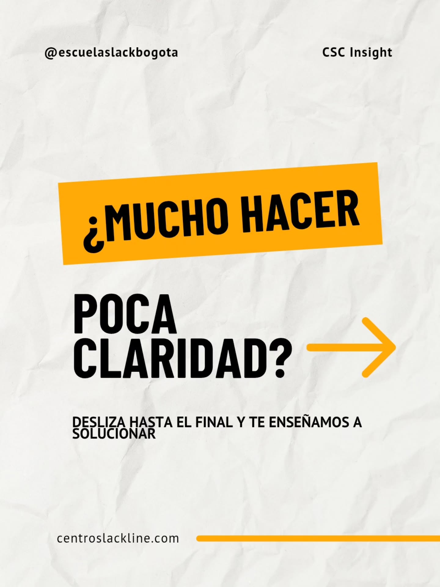 No olvides seguir nuestra cuenta @escuelaslackbogota
Si te cuesta reconocer los grados de relevancia en tus proyectos, no eres tú, es que te hace falta afinar tu foco.
En el centro de slackline Colombia te enseñamos cómo entrenarlo. Mira este carrusel hasta el final y etiqueta alguien que lo necesite de verdad.
#desarrollopersonal #slackline #crecimientopersonal #foco #carrusel
