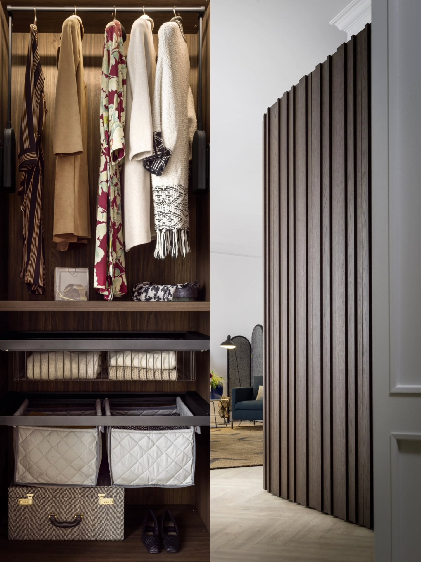 Markante Struktur trifft auf intelligente Organisation. Aussen ein Statement, innen pure Effizienz.
#spectra #minimalism #wardrobedesign #innenausbau #interiordetails