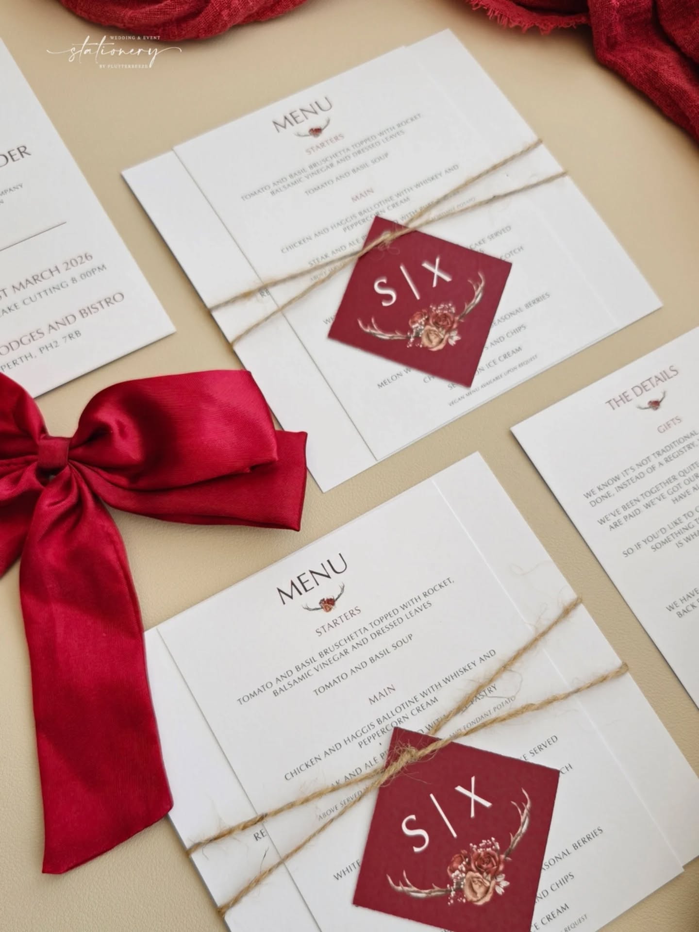 S + X
I first met this incredible pair last year at @silverwoodresort and they had set colours and a theme in mind.
They wanted rustic vibes with a burgundy twist.
Then they saw my wooden place name favours and asked if I could make them in any shape and could they be keyrings rather than pin badges. Well the simple answer was yes! as I design and make these in house. X was thrilled as he had a clear vision.
They opted for a bespoke package to include daytime and evening invites, table plan cards, table numbers and wooden place name keyrings.
Each table was named after X favourite cars and each guest on that table had a matching keyring with their name on.
The best bit about favours with guests names, is they always get taken home at the end of the night.
If you'd like to get started on your stationery journey with Flutterbeeze get in touch via my website or by WhatsApp.
Planning your stationery with ease 🌿
www.flutterbeeze.co.uk