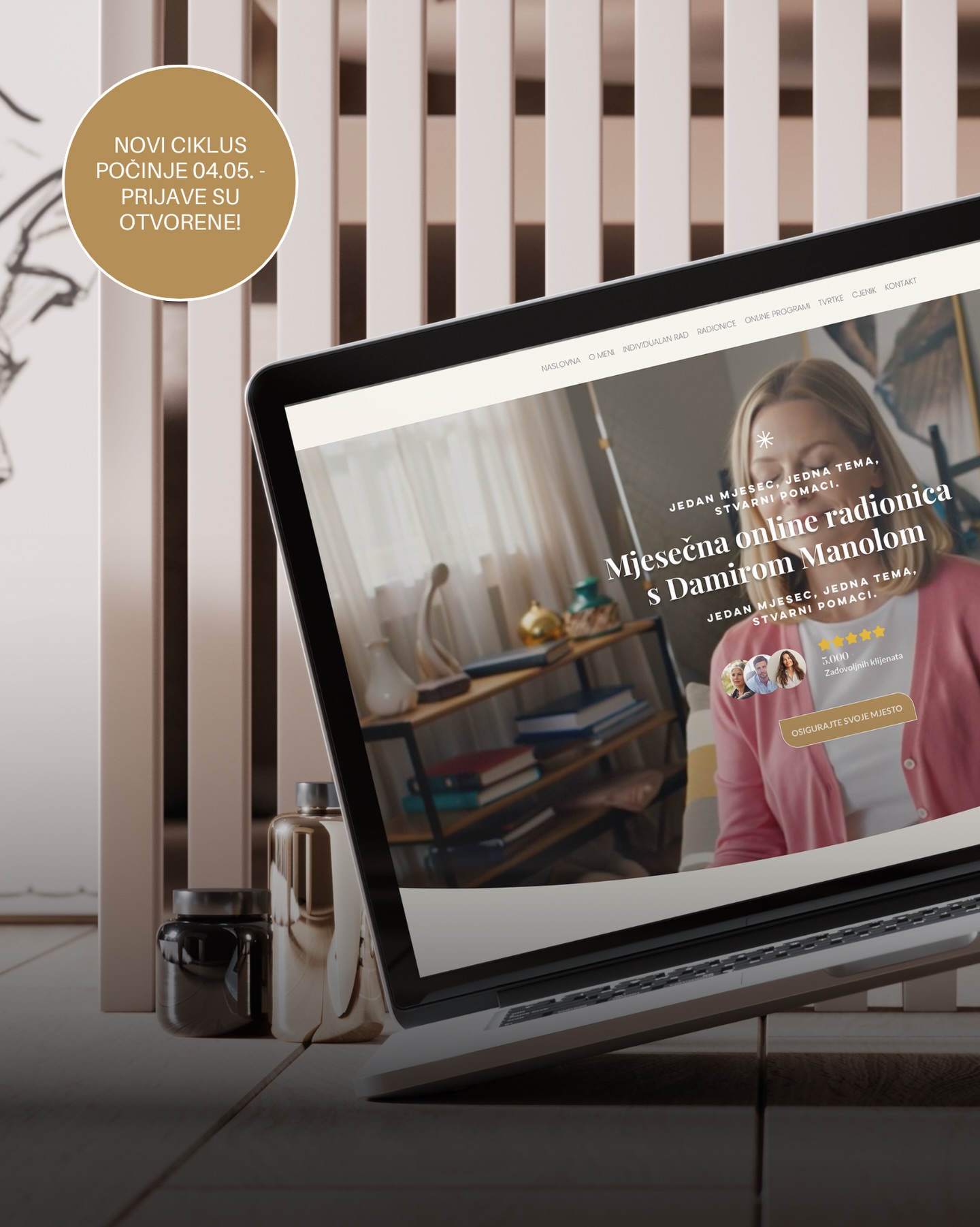 Neki ljudi žele raditi na sebi, ali znaju da im jedan susret nije dovoljan.
Treba im kontinuitet.
Struktura.
Prostor koji ih drži budnima kroz cijeli mjesec.
Zato postoji mjesečna online radionica.
Svaki mjesec otvaramo jednu temu i ulazimo u nju dublje: kroz vođeni sadržaj, pitanja za refleksiju, meditacije, jutarnje i večernje prakse, zadatke i grupne bioenergetske terapije.
Radite u svom ritmu.
Ali niste sami.
To je velika razlika.
Jer mnogi ljudi znaju što bi željeli promijeniti, ali im nedostaje prostor koji će ih vratiti sebi onda kada krenu posustajati.
Mjesečna radionica upravo to omogućuje.
Proces koji traje dovoljno dugo da se nešto zaista pomakne.
damirmanola.com
#osobnirazvoj #radnasebi #motivacija