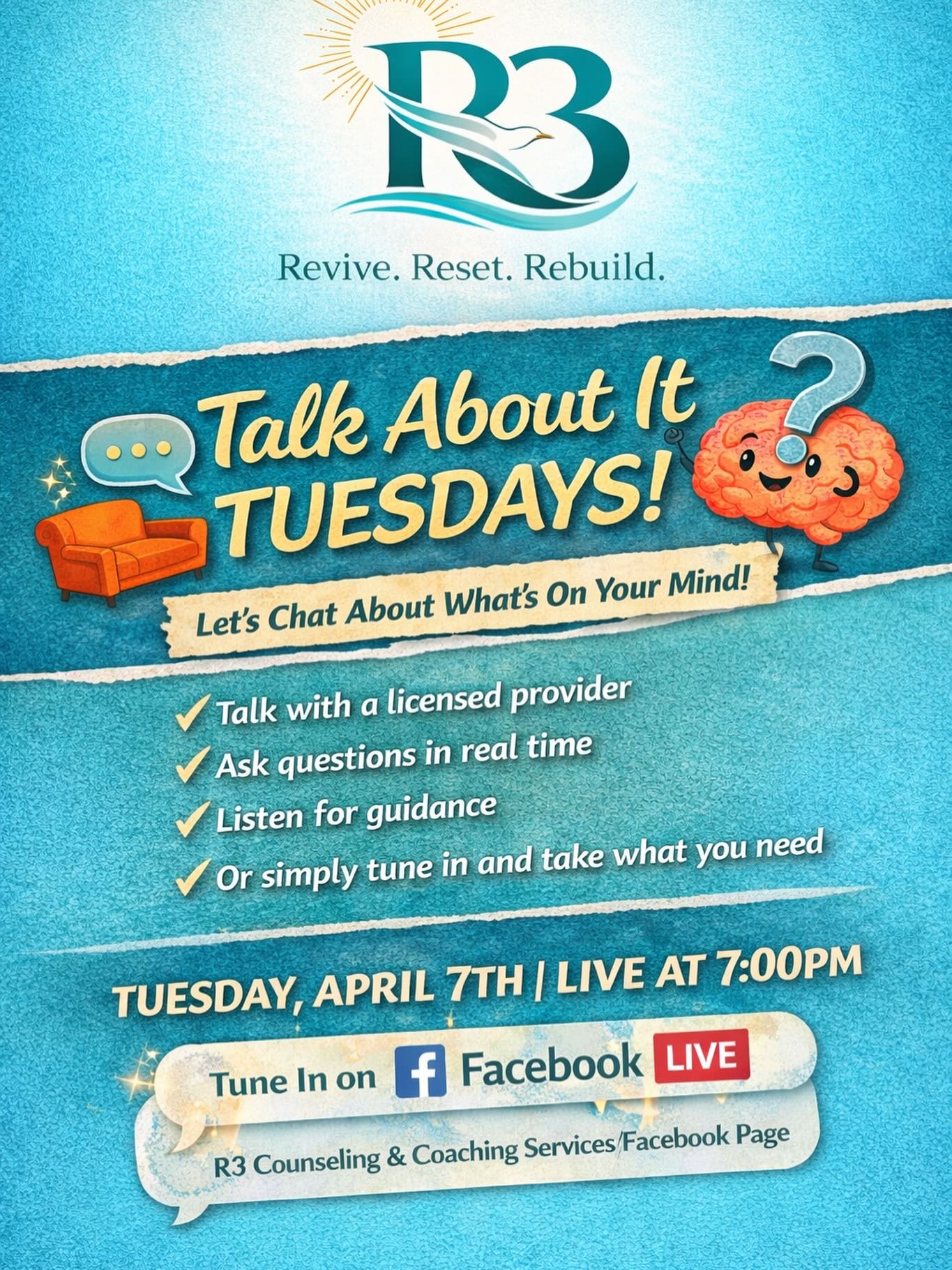 Which topic should be discussed at tomorrows Talk About It Tuesday Live Event…