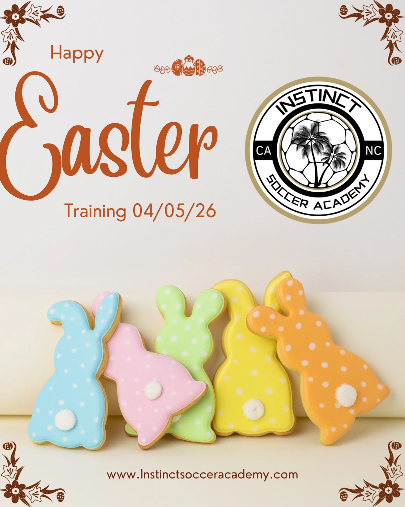 Happy Easter!!!
We will be training tomorrow, come join us!
Message to book a group session💪🏼⚽️