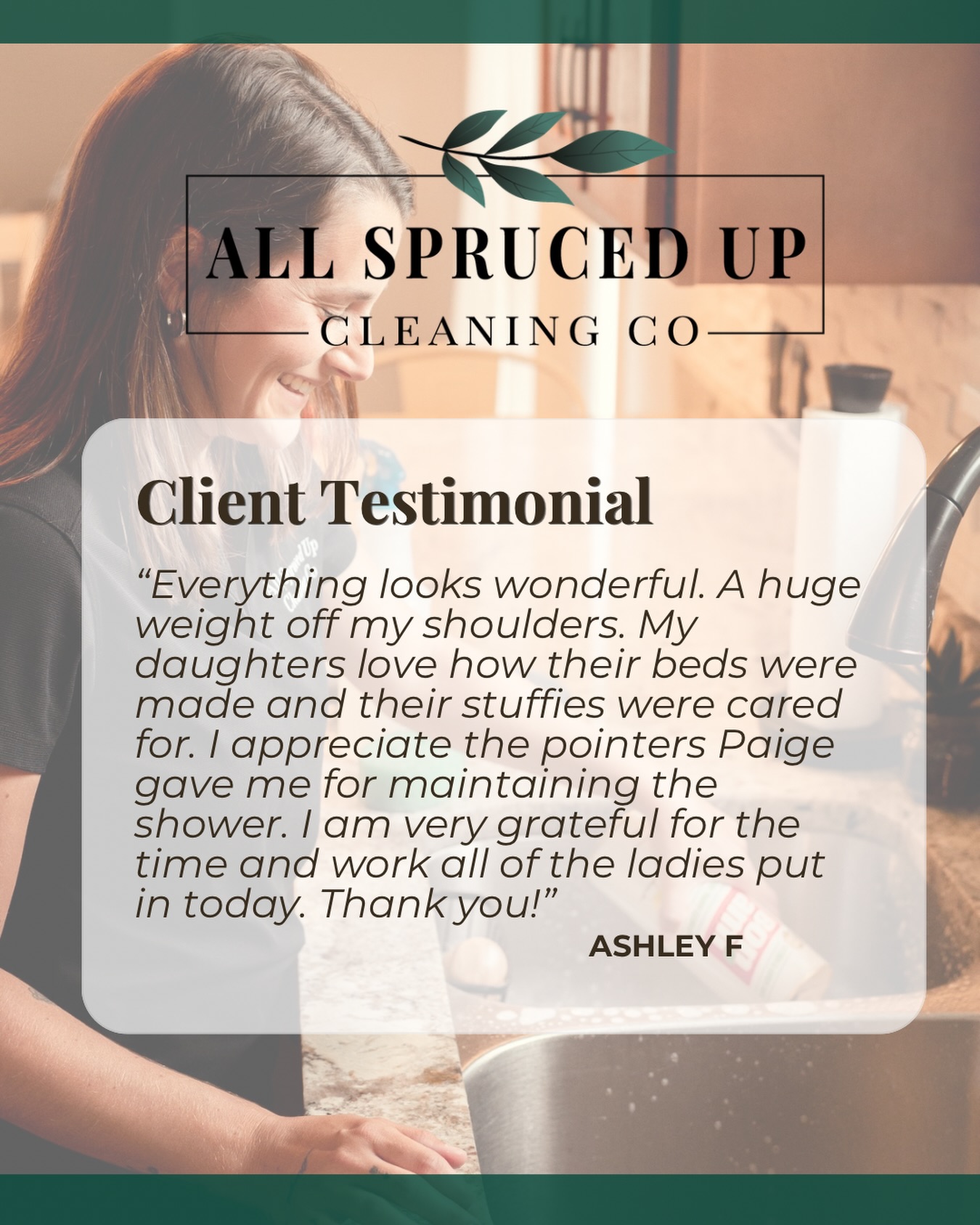 Soooo happy to help!!! 💕😊 thank you for trusting All Spruced Up with your beautiful home!