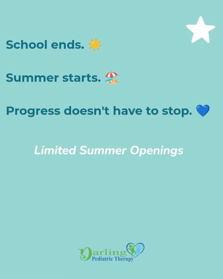 Spots are open and summer is closer than you think. โ๏ธ
Summer is honestly one of the best times to start or continue Speech, Feeding, or OT for kids of any age.
๐ No backslide. Keep the progress from this year going strong into fall. ๐
The slower pace gives kids real space to focus and grow. ๐ฑ Starting in summer means your child heads into the new school year with new skills already under their belt.
Limited summer openings for Speech, Feeding, and OT. Spots go fast!
๐ call today to get on our summer list 331-207-5350๐
#PediatricTherapy #SpeechTherapy #OccupationalTherapy #FeedingTherapy #SummerTherapy