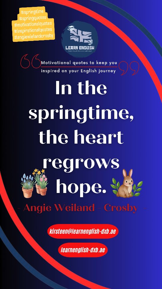 Today's #motivationalquote is perfect for #springtime we hope this #quote from #angieweilandcrosby keeps you #inspiredandmotivated this spring.