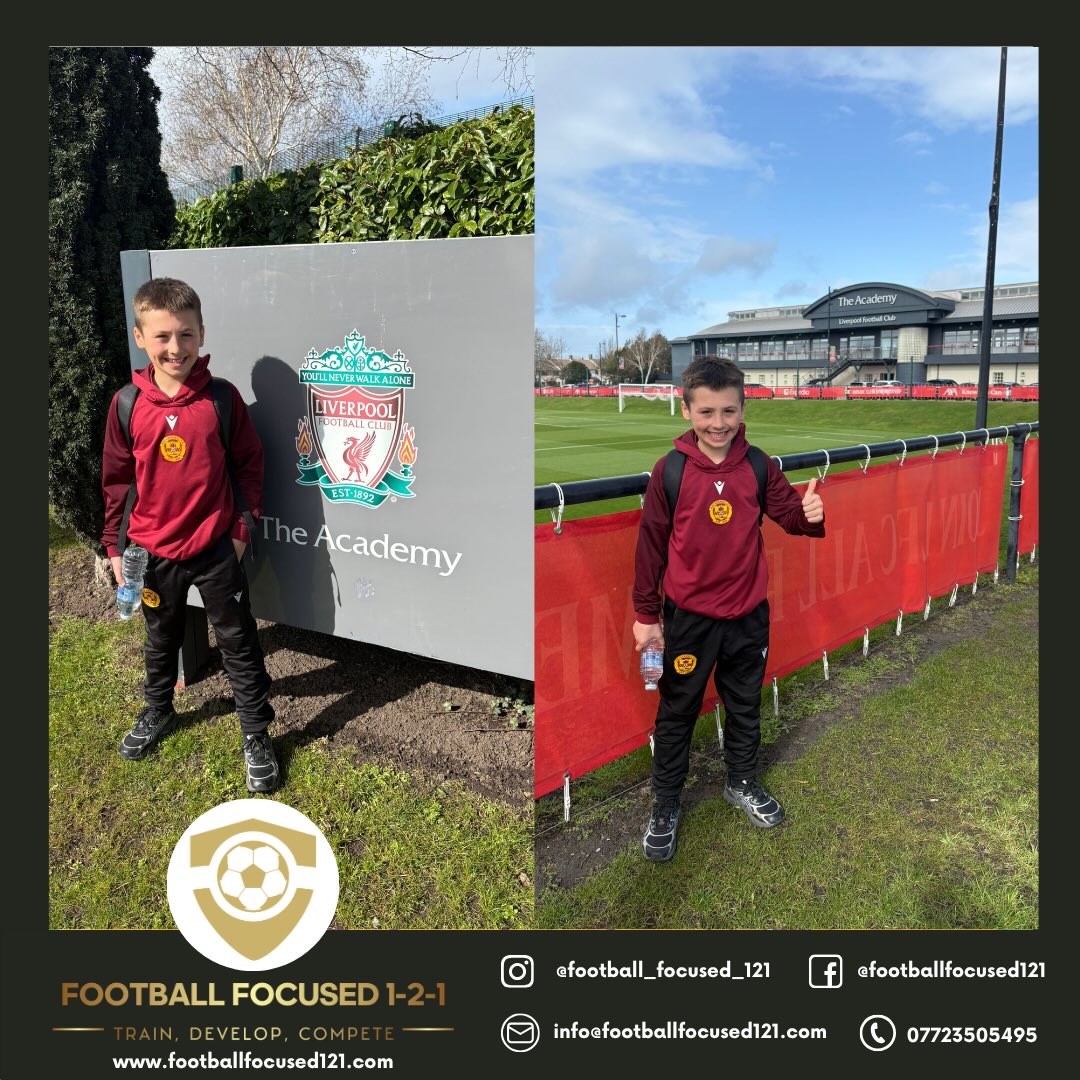 Client Showcase 💫
Ben Mcveigh 🟠⚫️ what an experience for this boy to be down representing @motherwellfc 2015s, at Liverpool. They absolutely smashed it 👌. Ben has been working with coach Easy consistently for nearly 2 years now. What a character always lights up the session. The progress in him recently has been untouched, great attitude and always looking to learn.
#footballfocused121 #football #coaching