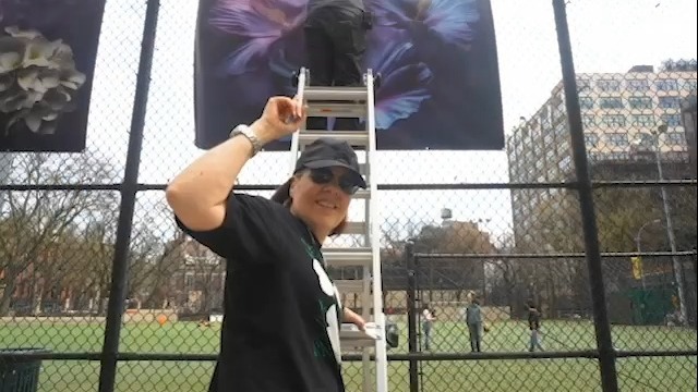 We are live! Ten prints from the Fleur-ish series are installed in JJ Walker Park in the West Village on Hudson Street between Clarkson and Leroy.
Installation through September 30.
Created with support from @nycparks and JJ Walker Flourishing Society.
Thanks to all of our sponsors including installation by @putitupnyc @blickmarcy Harlem Horticulture Christina Goldschmidt
Visit website links in bio for more info.
#publicart #digitalart #aiart #maryanyc #maryatriandafellos #nycartinparks #maryanycfleurish