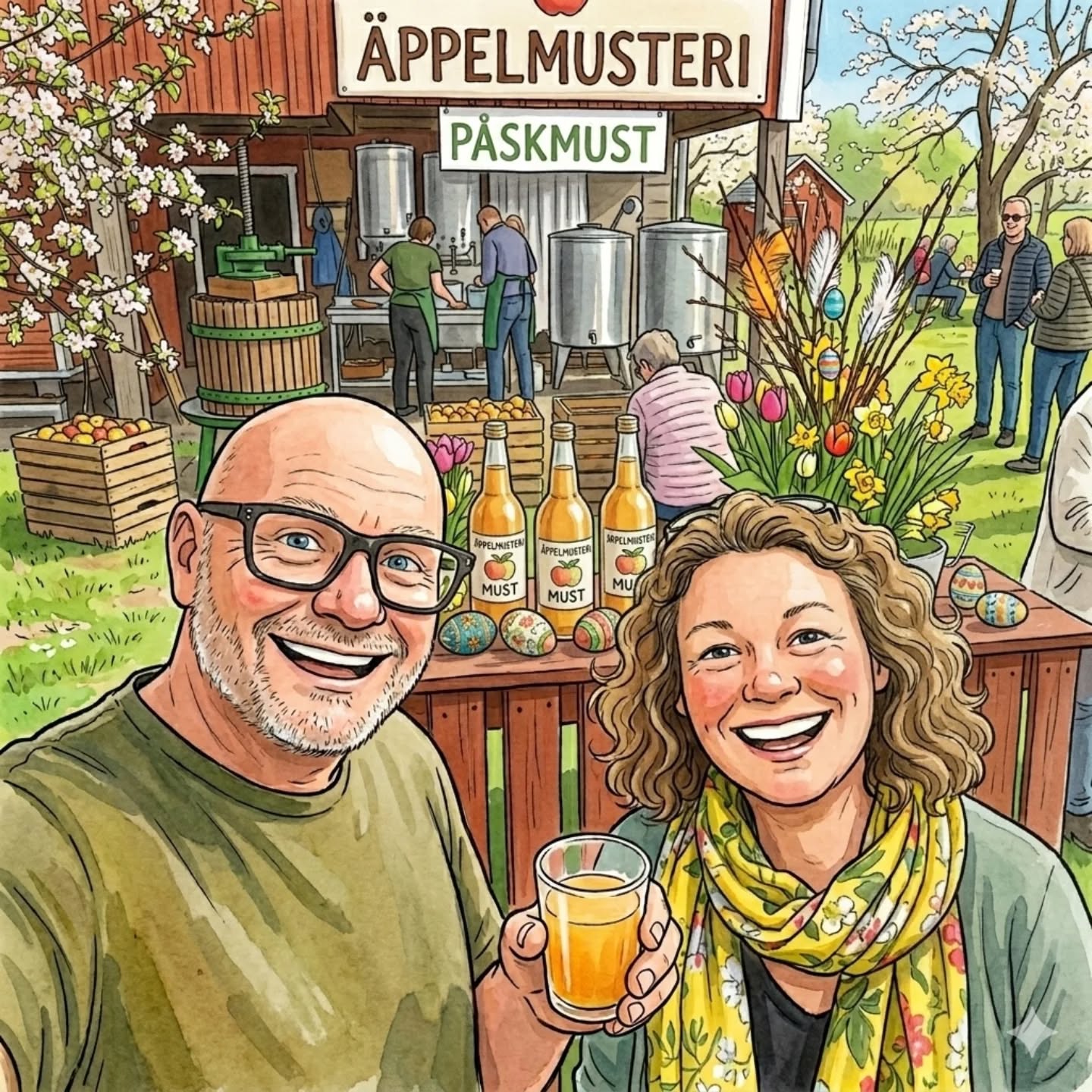 Välkommen till oss i påskveckan.
Passa på att handla god äppelmust till påskmiddagen.
Vi har många olika sorter av äppelmust.
Bland annat alldeles nypressad äppelmust med fläder och citron.
Och såklart får du gärna provsmaka.
Öppet i butiken
Tisdag 31/3 klockan 13-17
Torsdag 2/4 klockan 14-18
Fredag 3/4 klockan 11-16
Lördag 4/4 klockan 10-14
Onsdag 1/4 hittar ni oss på Påskmarknaden hos Harplinge Lantmän.
Glad Påsk önskar vi er alla 🍎🐣🍏🐣💐
#äppelmust #must #påsk #handlalokalt #tvahalvoar