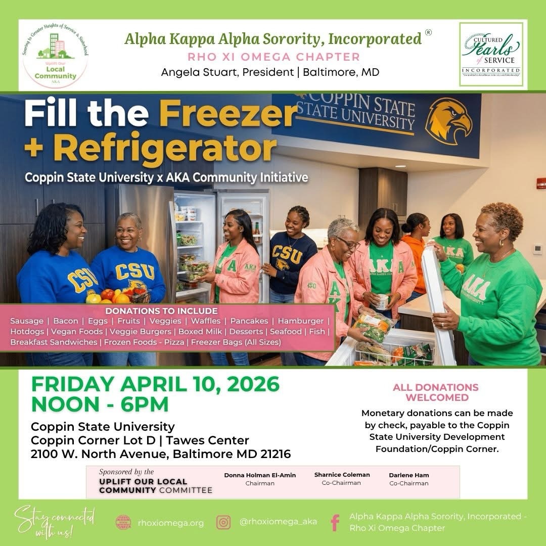 Calling all VOLUNTEERS! ๐๐๐ฆ
Letโs soar into service together! ๐๐โจ
Volunteers are needed starting at 9:00 AM to assist with setup, inventory, and stocking. Whether you can give an hour or a few, every shift helps us rise higher and serve stronger.
Weโre also accepting donations of breakfast items, fresh fruits and vegetables, eggs, and refrigerated or frozen goods. ๐๐ฅฆ๐ฅ๐๐๐ฅฉ
Letโs show up, stand out, and SOAR ๐
Questions? Contact Edith Aydlett-Whitmore at akasunshine1@verizon.net #AKA1908 #RXO1988