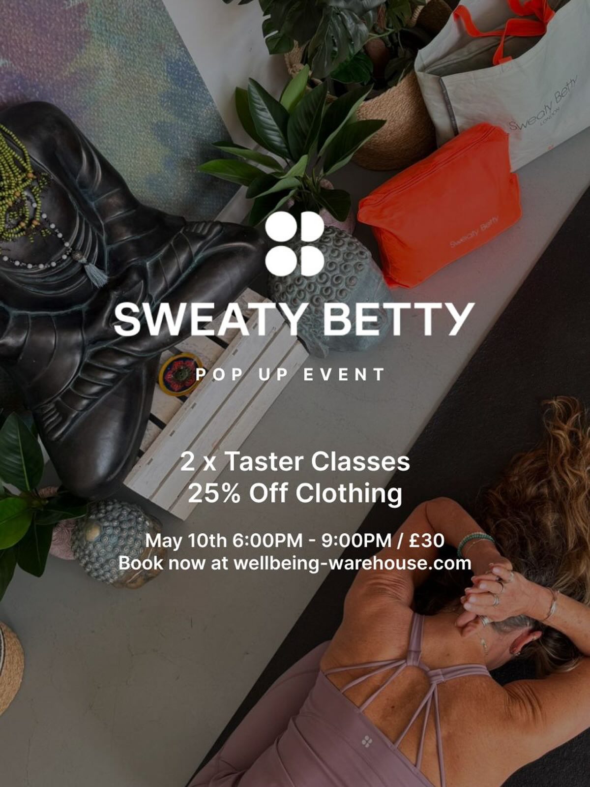 💦 S W E A T Y • B E T T Y 💦
Tickets available on our website
www.wellbeing-warehouse.com 🙏🏽
#sweatybetty#gymwear#suffolkyogastudio#yogalover#loveyoga
