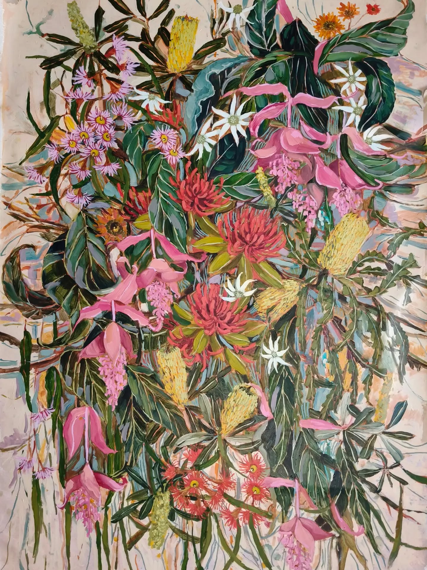 I've been so happy working a bit bigger this year - these paintings start by me quite literally throwing paint onto a flat bit of canvas on the ground. It's so therapeutic!
I've just picked this one up from the framers today and I can't wait to get it photographed next week (alongside it's twin!)
It will be showing at the @affordableartfairau
May 7-10, 2026
Stand A9 with @keap_collective
Please sign up to my mailing list to receive the full catalogue of works in a few weeks