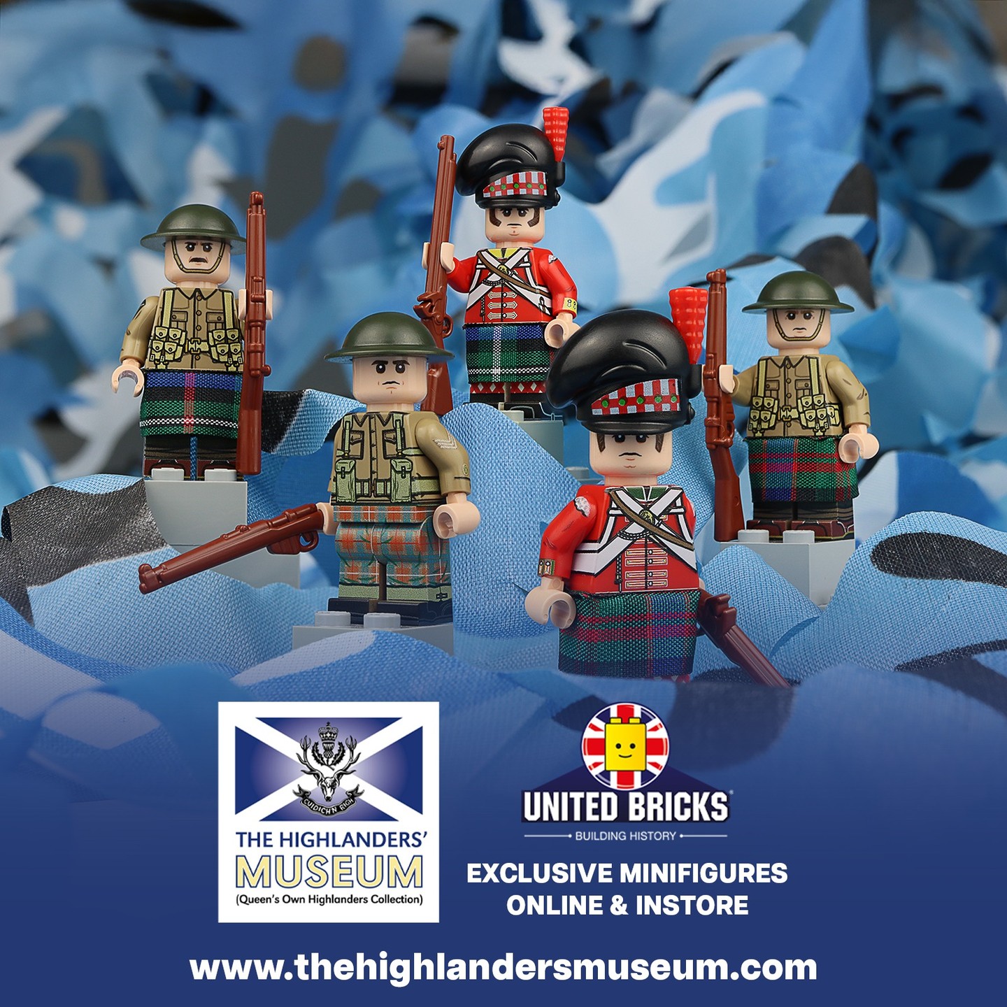 Meet The Highlanders! - the exclusive Minifigure range we’ve created for The Highlanders' Museum @highlanders.museum
From Napoleonic to WW1, these Highlander Minifigures are perfect for history fans and collectors alike!
Planning a visit to The Highlanders' Museum in Fort George, Inverness? Grab your exclusive Minifigures while you’re there!
Can’t make it to the Museum? No worries - they’re also available online
👉 www.thehighlandersmuseum.com/
-
#UnitedBricks #TheHighlandersMuseum #CameronHighlander #RossshireBuffHighlander #LovatScout #SeaforthHighlander #WW1QueensOwnCameronHighlander #HistoricalMinifigure #AFOL #MinifigureDrop #HistoryInBricks #FortGeorge #Inverness #Scotland