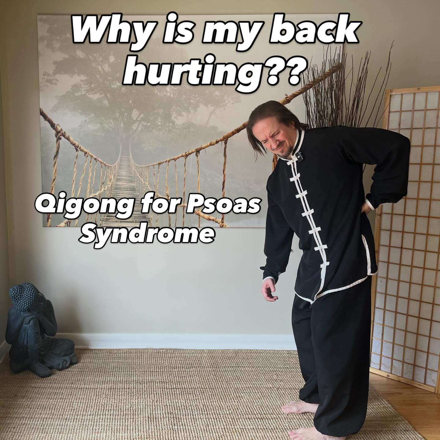 Do you have pain in your lower back that isn’t responding to the regular stretches or treatments? It’s possible that your back is not the issue, but rather your “psoas” muscle. Not to worry I have the answer, Give my “Qigong for Psoas Syndrome” a try. Your body will thank you. Click the link in bio to watch