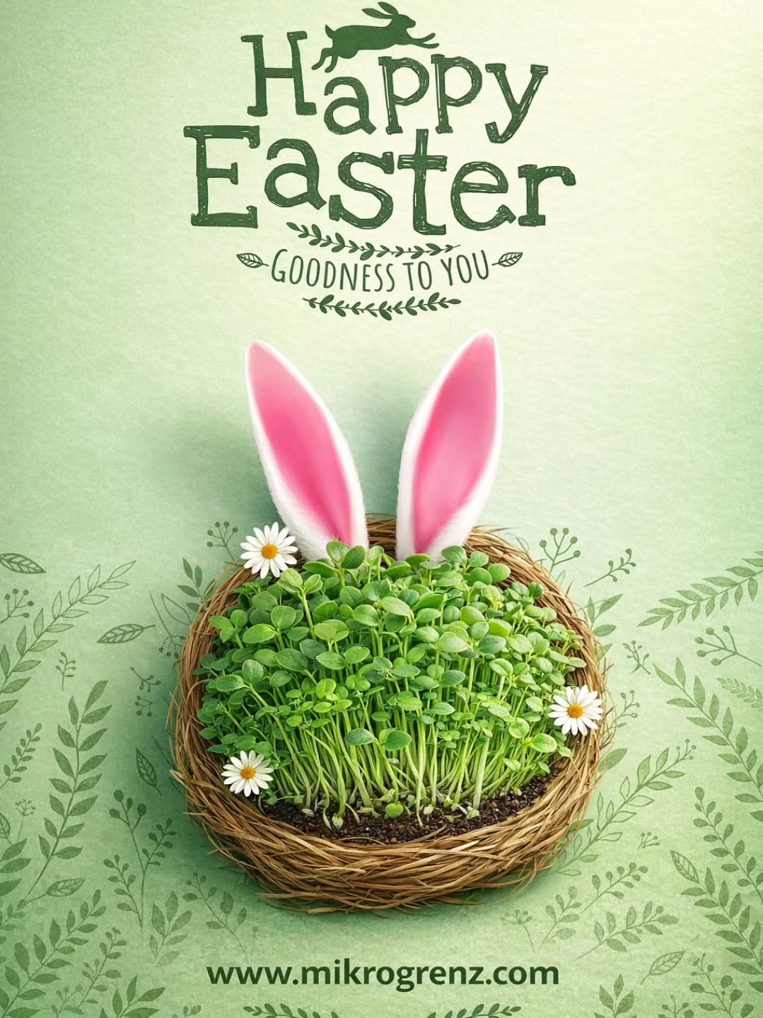We wish you a happy easter.