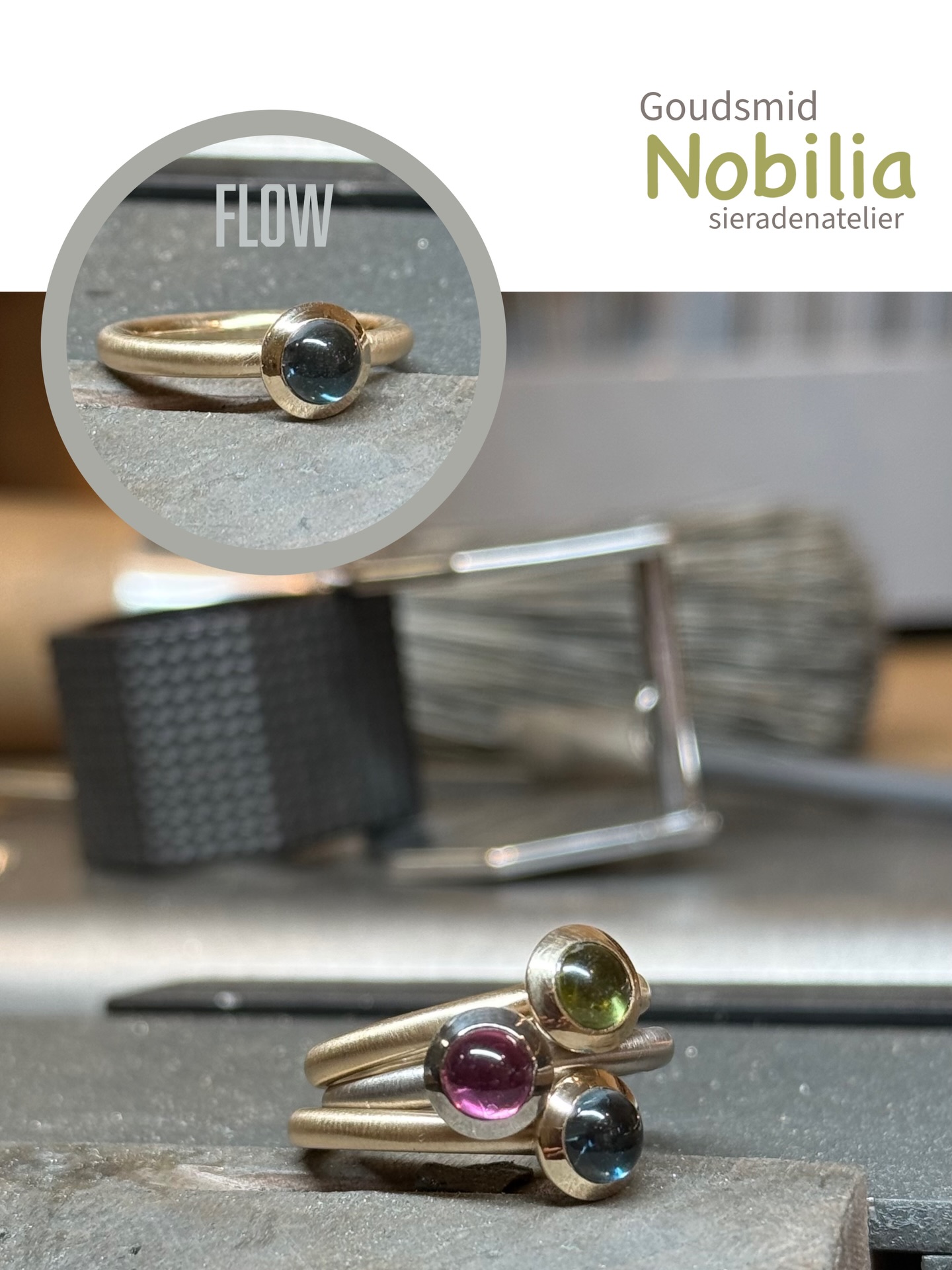 De Flow-ringen zijn verfijnd in vorm, subtiel in uitstraling en ontworpen om eindeloos te combineren.
Elke ring heeft een eigen lijn en karakter. Draag ze los voor een ingetogen statement, of combineer verschillende vormen tot een persoonlijk geheel.
Onze P.U.R. Swivel-klanten kunnen de Flow-ringen moeiteloos toevoegen aan hun bestaande ring. De verfijnde vormen sluiten prachtig aan en laten zich subtiel tussen of naast een geliefd sieraad dragen.
Vervaardigd in ons atelier in Utrecht.
#nobiliasieradenatelier #flowcollectie #purswivel #goudsmid #ambachtelijkesieraden