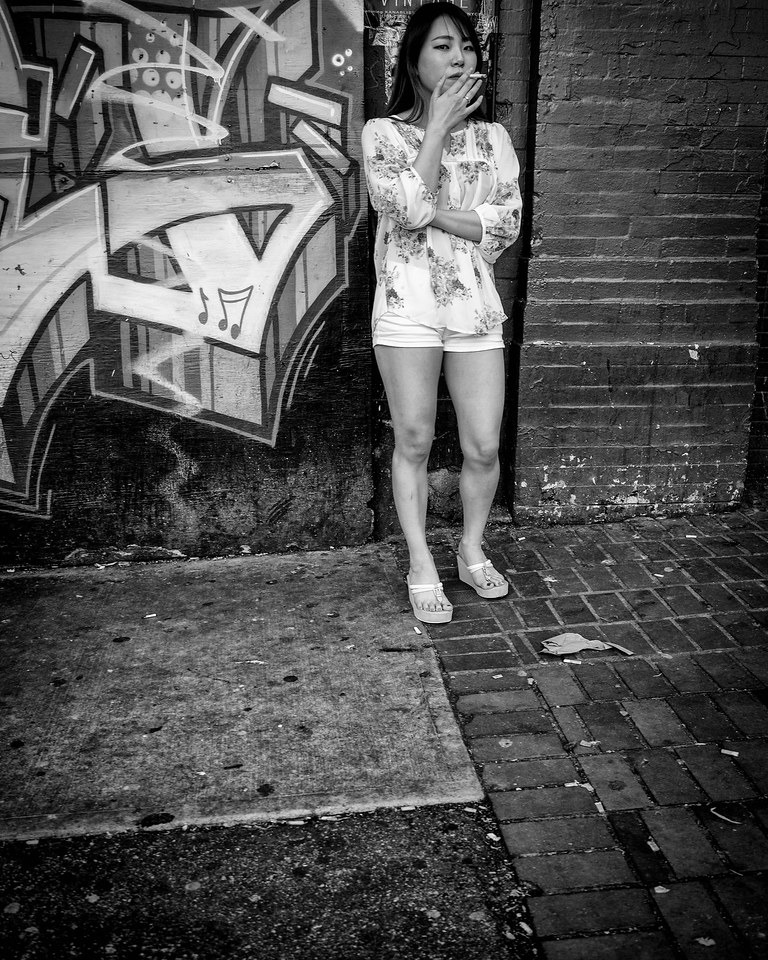 The one who’s watching her isn’t just behind the camera.
It’s not only the body, or the thoughts about the body. Not just the past she carries or the future she worries about. Not the story of “me” who hides her face or tries to look confident.
Before all of that, there’s a simple noticing that everything is here:
the bricks, the graffiti, the street, the heartbeat. One quiet space holding it all.
You don’t have to earn that space or find it somewhere else. It’s already what you are, even on the messiest days.
#nonduality #selfinquiry #streetphotography #consciousness #awareness #vancouverstreets