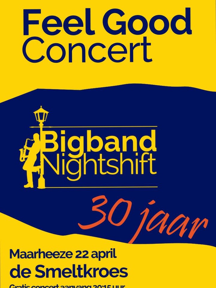 SMELT.DANST. SMELT.SWINGT.
𝗕𝗜𝗚𝗕𝗔𝗡𝗗 𝗡𝗜𝗚𝗛𝗧𝗦𝗛𝗜𝗙𝗧 🎷
Zin om een avondje te dansen? Mooi. Op 22 april komt 𝗕𝗶𝗴𝗯𝗮𝗻𝗱 𝗡𝗶𝗴𝗵𝘁𝘀𝗵𝗶𝗳𝘁 naar de Smeltkroes en die houden van een open bar, statafels en muziek die bedoeld is om op te dansen.
𝗪𝗮𝗻𝗻𝗲𝗲𝗿: 22 april van 20:15 tot 22:30 uur.
𝗪𝗮𝘁: Een energieke show van twee sets vol pop, rock, soul en funk.
𝗗𝗲 𝗯𝗮𝗻𝗱: Een flinke groep met 13 blazers, een strak combo en goede zang onder leiding van Alex Loiacono.
𝗧𝗼𝗲𝗴𝗮𝗻𝗴: Helemaal gratis
𝗕𝗲𝘇𝗲𝘁𝘁𝗶𝗻𝗴: Combo (drums, gitaar, toetsen, bas), 5 saxofoons, 4 trombones, 4 trompetten en zang.
𝗠𝘂𝘇𝗶𝗸𝗮𝗮𝗹 𝗹𝗲𝗶𝗱𝗲𝗿: Alex Loiacono.
𝗥𝗲𝗽𝗲𝗿𝘁𝗼𝗶𝗿𝗲: Van traditionele swing naar pop, rock, soul, disco, funk en Latin.
𝗣𝗿𝗼𝗴𝗿𝗮𝗺𝗺𝗮: 2 sets van elk 40 tot 60 minuten.
𝗦𝗲𝘁𝘁𝗶𝗻𝗴: Vlakke vloer, statafels en een open bar.