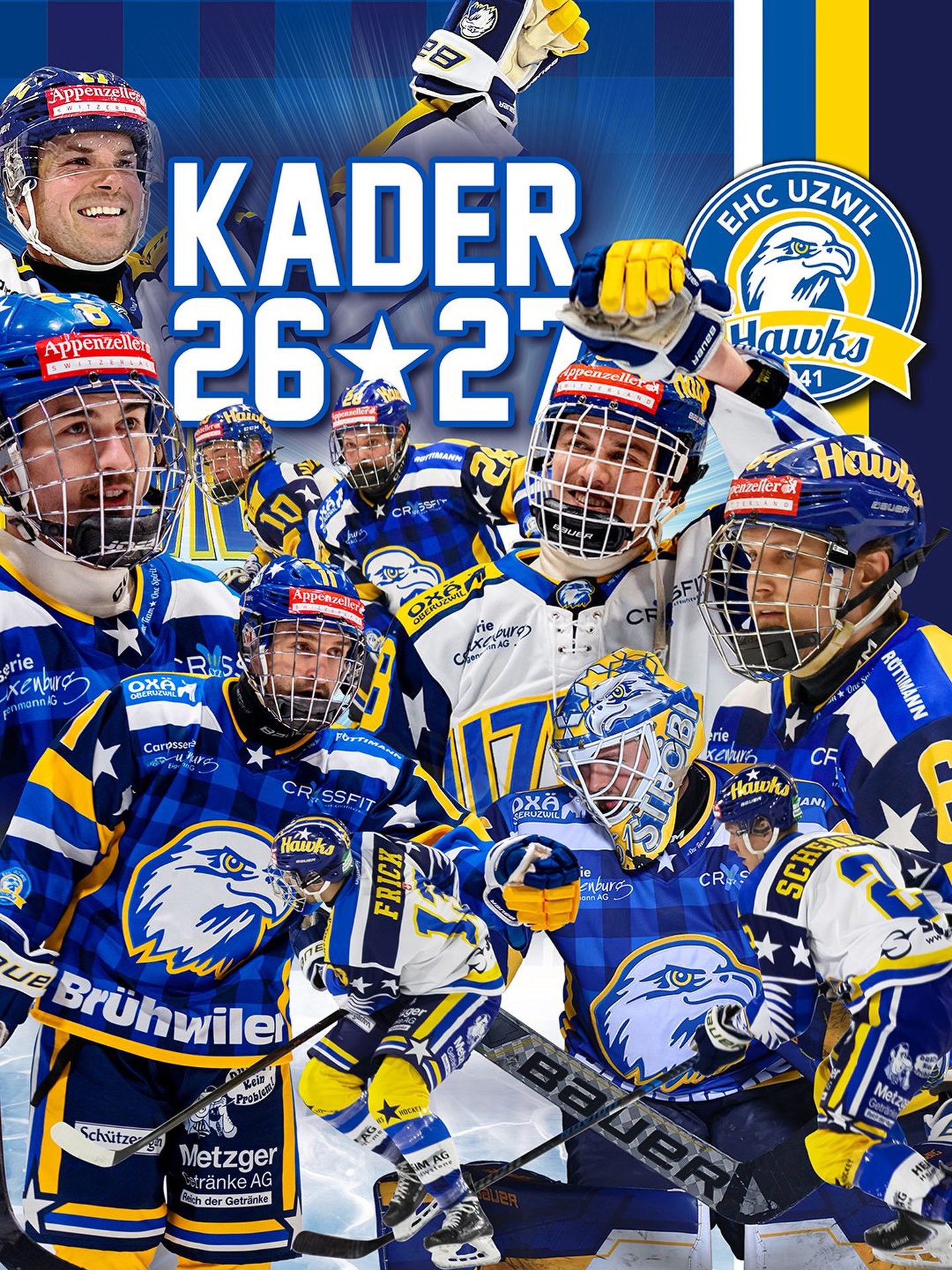 Die Kaderplanung für die Saison 26/27 ist abgeschlossen! Die letzten Mutationen und den vollständigen Roster des Team 1 findet ihr auf unserer Homepage www.ehcuzwil.ch💪
#ehcuzwil #ehcuzwilhawks #teamroster #ready #isitseptemberyet